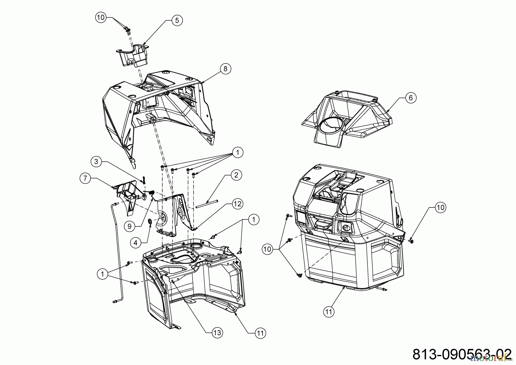  Cub Cadet E-Rasentraktoren XT2 ES107 33ABA7ES603 (2023) Armaturenbrett