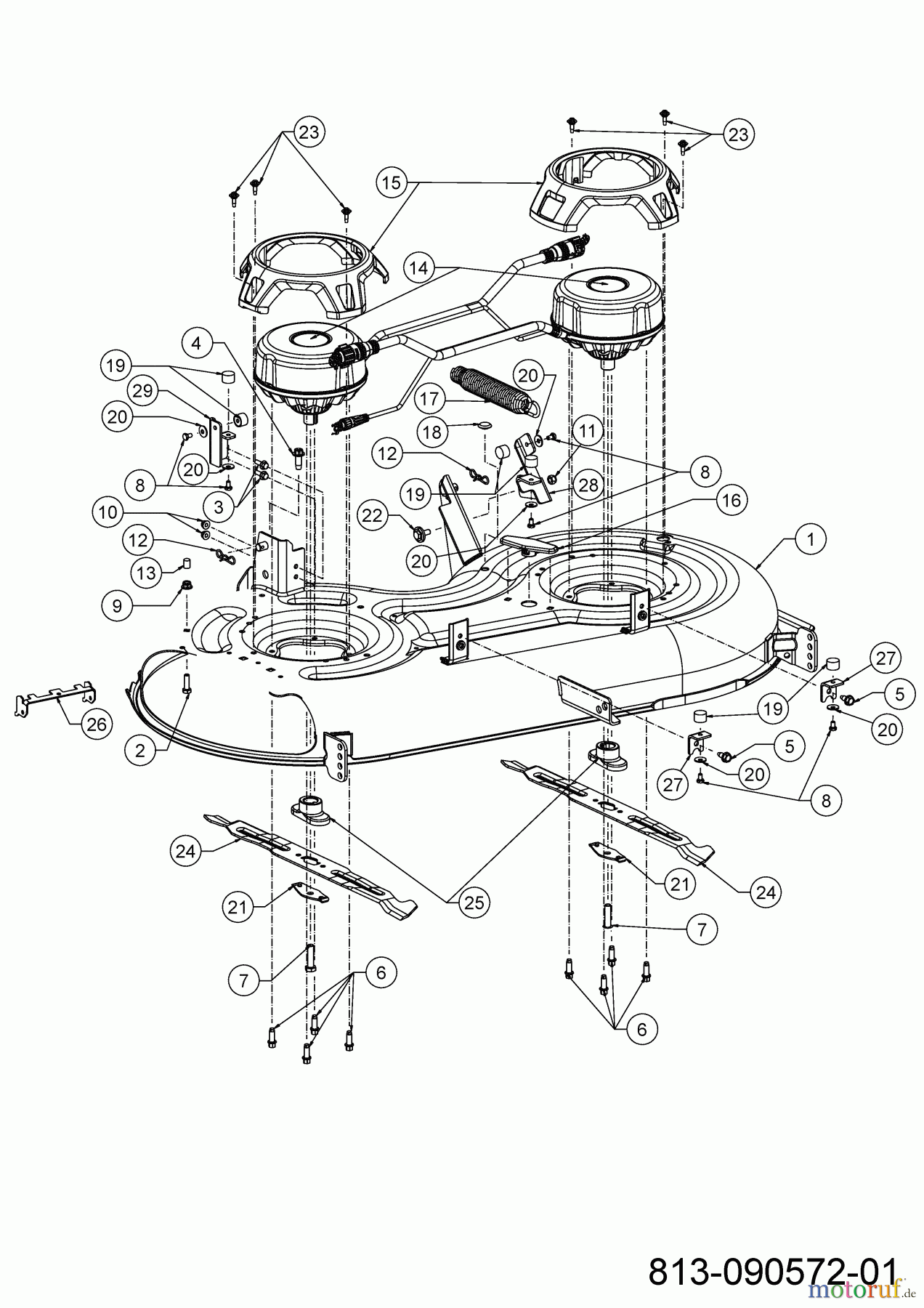  Cub Cadet E-Rasentraktoren XT2 ES107 33ABA7ES603 (2023) Mähwerk