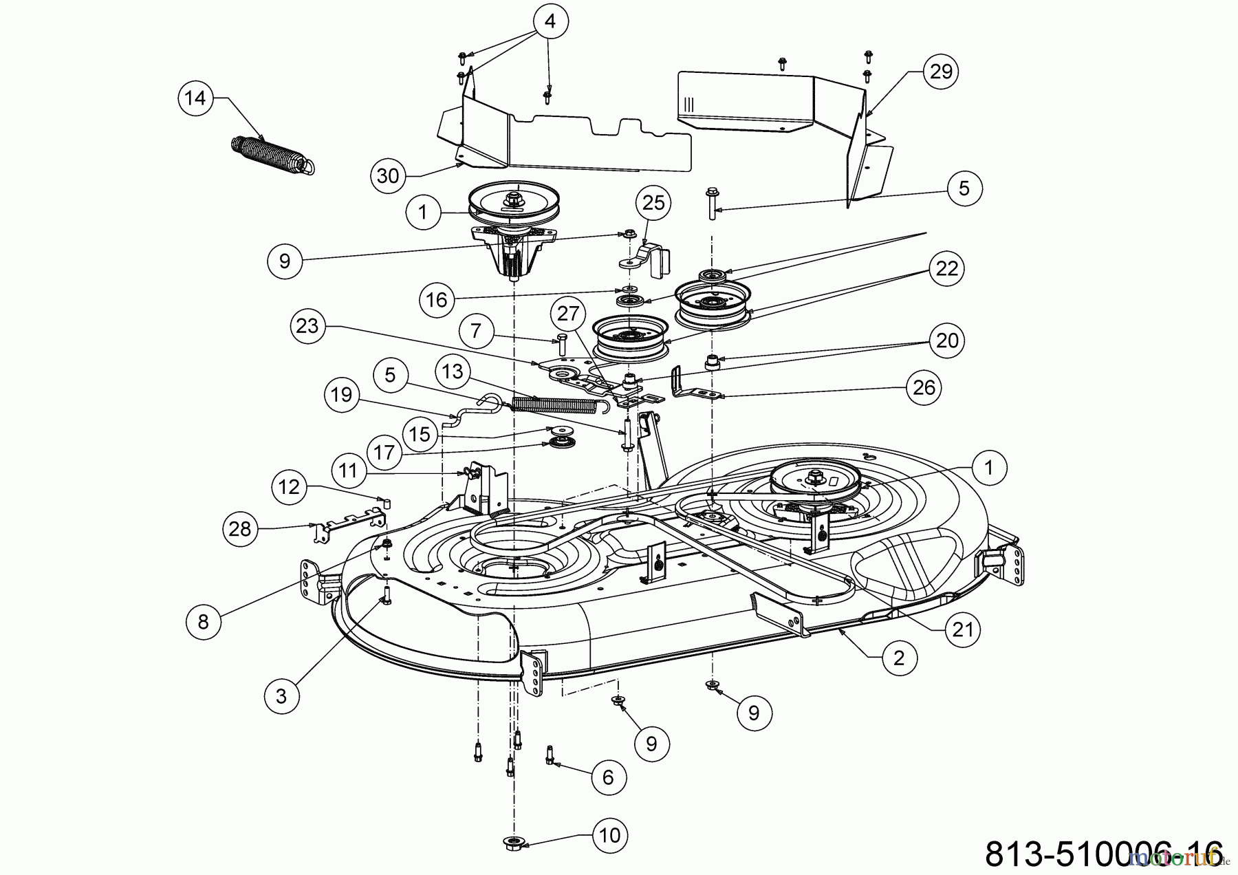  Cub Cadet Rasentraktoren XT2 PS117 13CGA1CT603 (2021) Mähwerk T (46