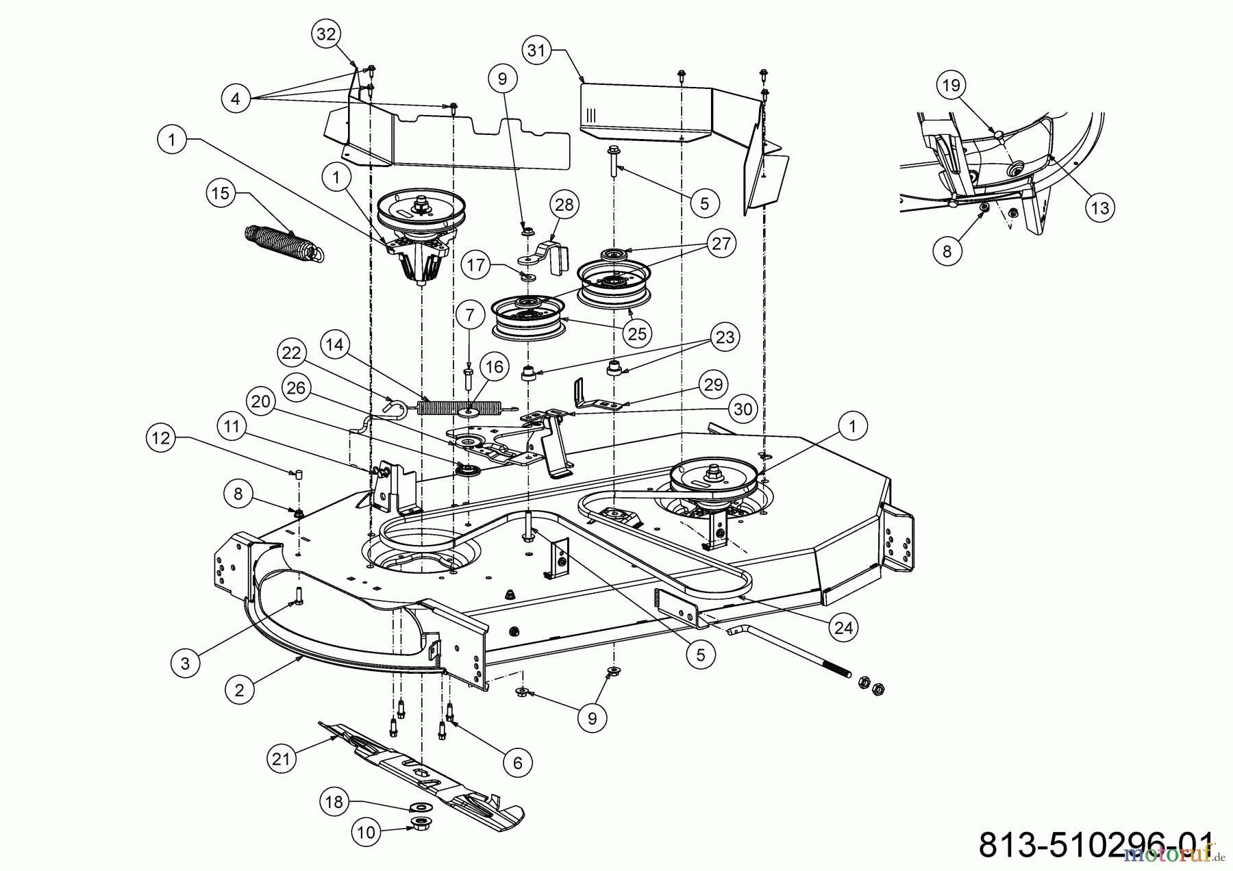  Cub Cadet Rasentraktoren XT2 QS117 13AFA1TN603  (2022) Mähwerk T (46