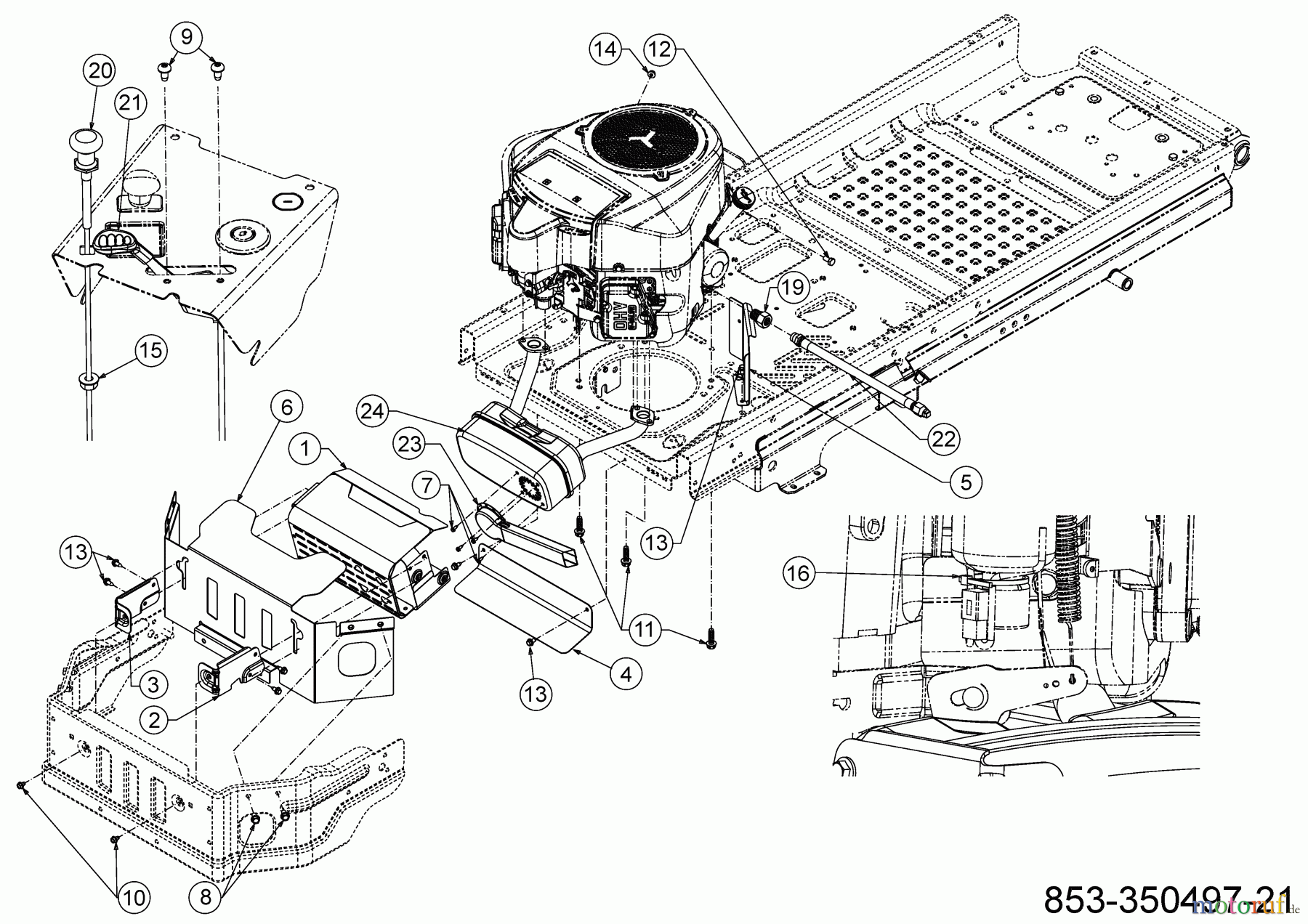  Cub Cadet Zero Turn XZ3 122 47AIDGHB603 (2022) Choke- und Gaszug, Motorzubehör