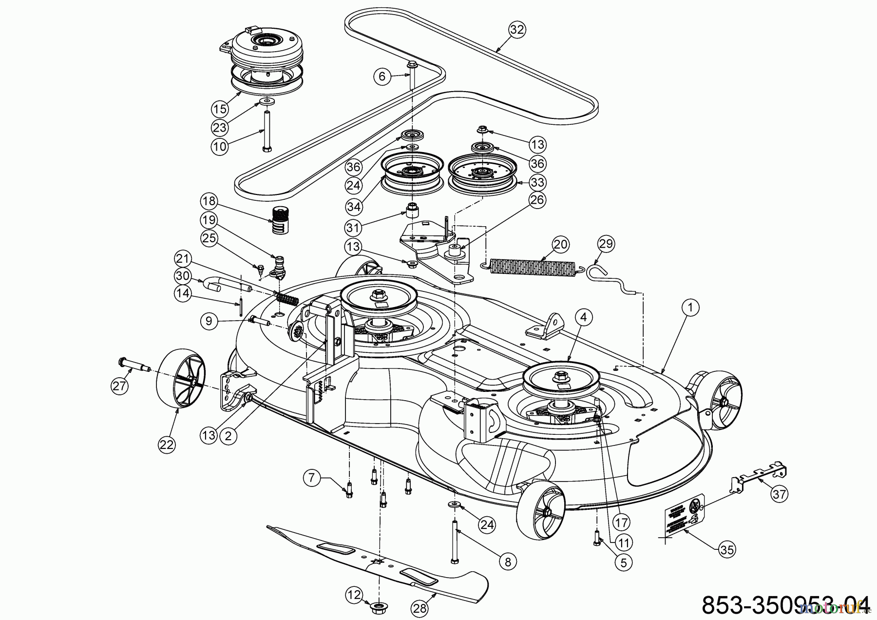  Cub Cadet Zero Turn XZ2 117I 17BWCBYT603  (2021) Mähwerk