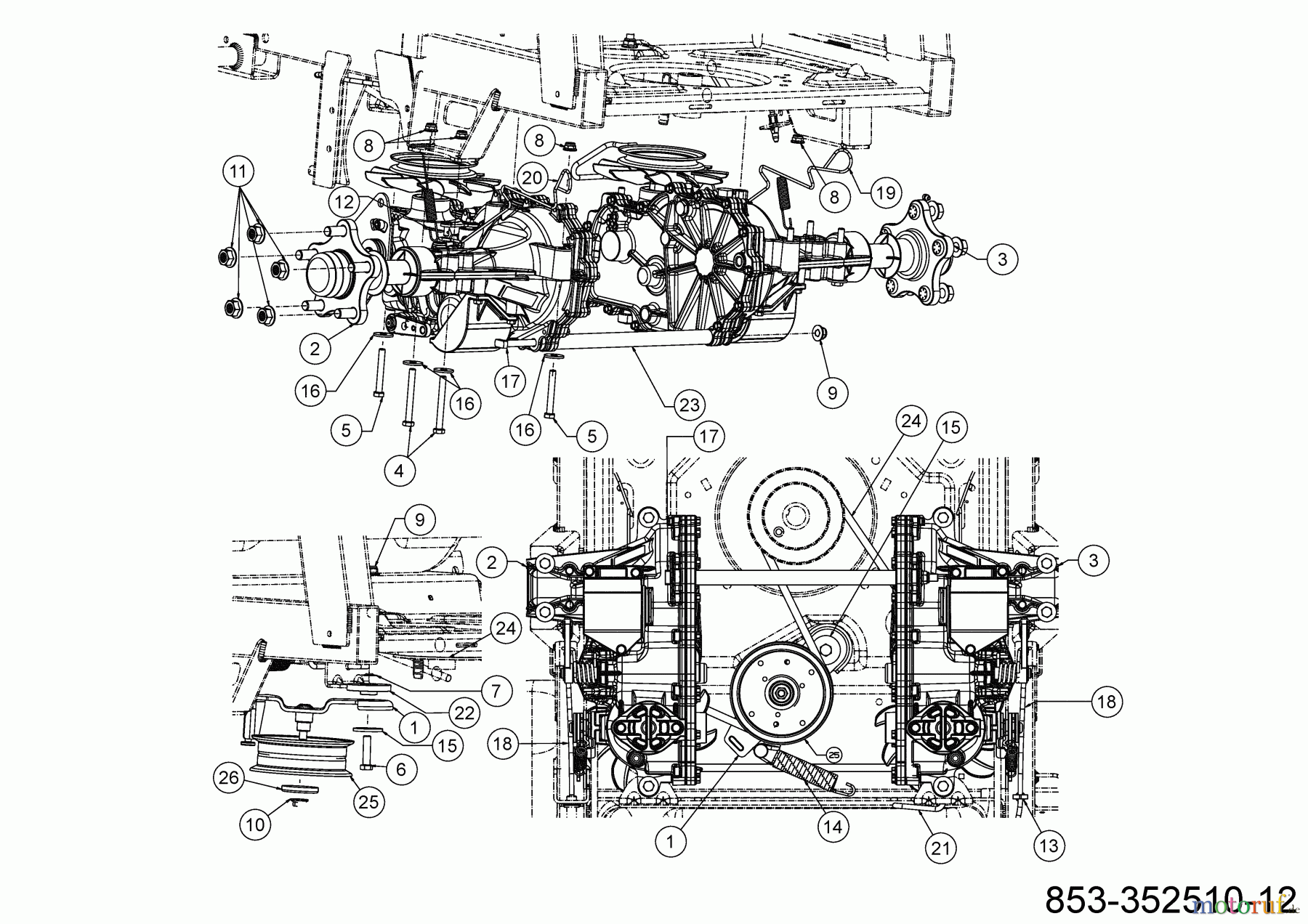  Cub Cadet Zero Turn XZ7 L122 ULTIMA 47AIAAA6603 (2023) Fahrantrieb