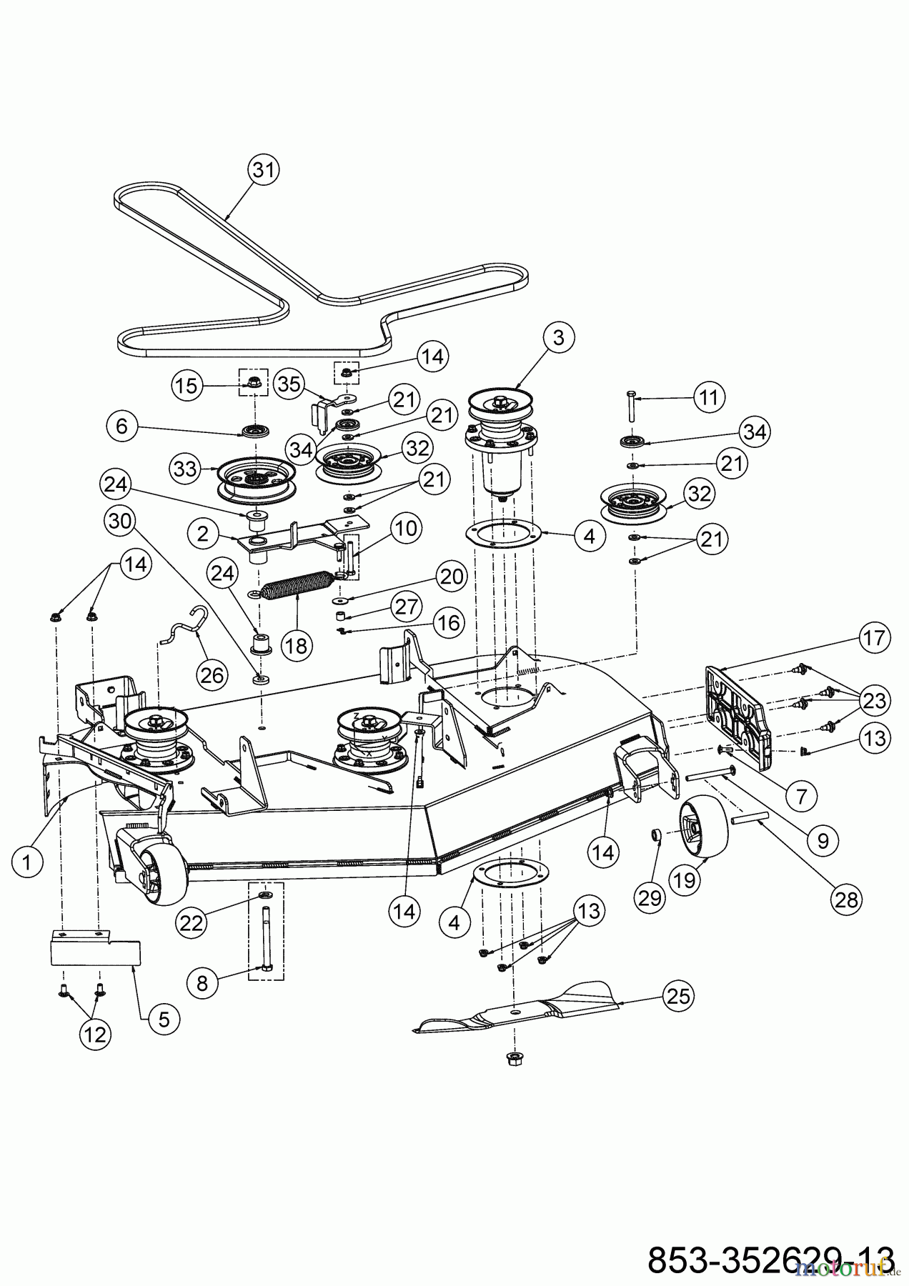  Cub Cadet Zero Turn XZ7 L122 ULTIMA 47AIAAA6603 (2021) Mähwerk