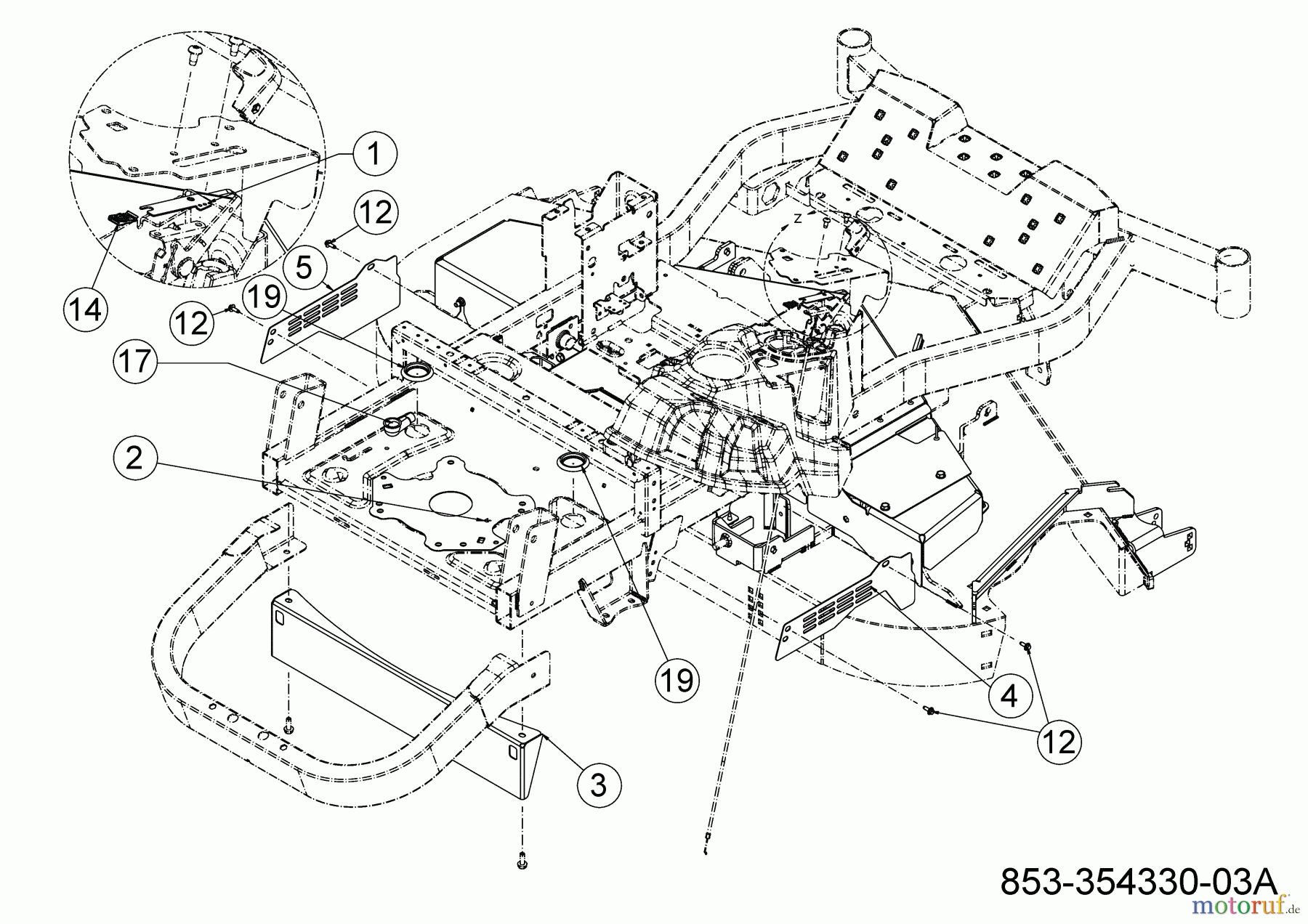  Cub Cadet Zero Turn XZ7 L152I ULTIMA 47ATAHA8603 (2021) Verkleidungen Mähdeck