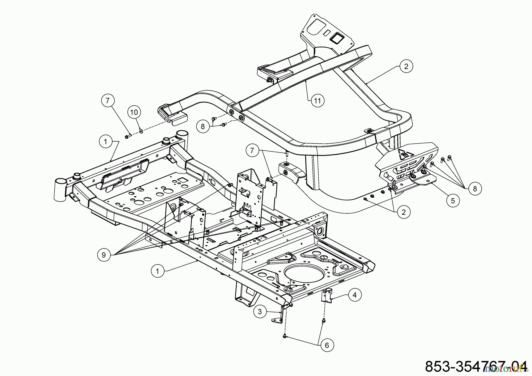  Cub Cadet Zero Turn XZ6 S127 17AIGGY2603 (2022) Rahmen