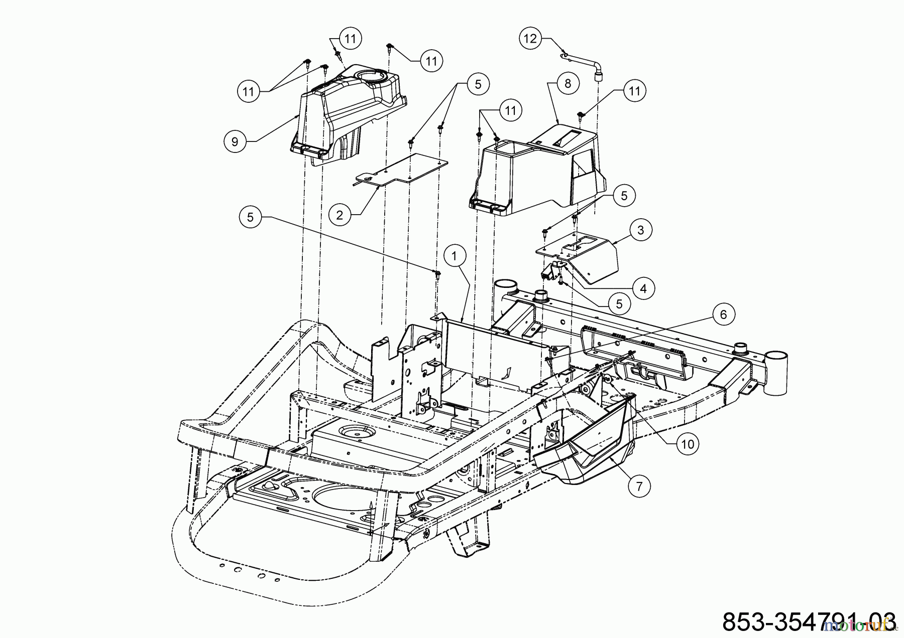  Cub Cadet Zero Turn XZ6 S107 17AAGBYE603 (2023) Verkleidungen