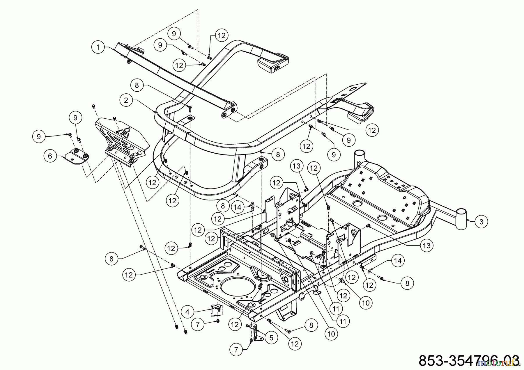  Cub Cadet Zero Turn XZ5 L137 17AIEAC3603 (2023) Rahmen