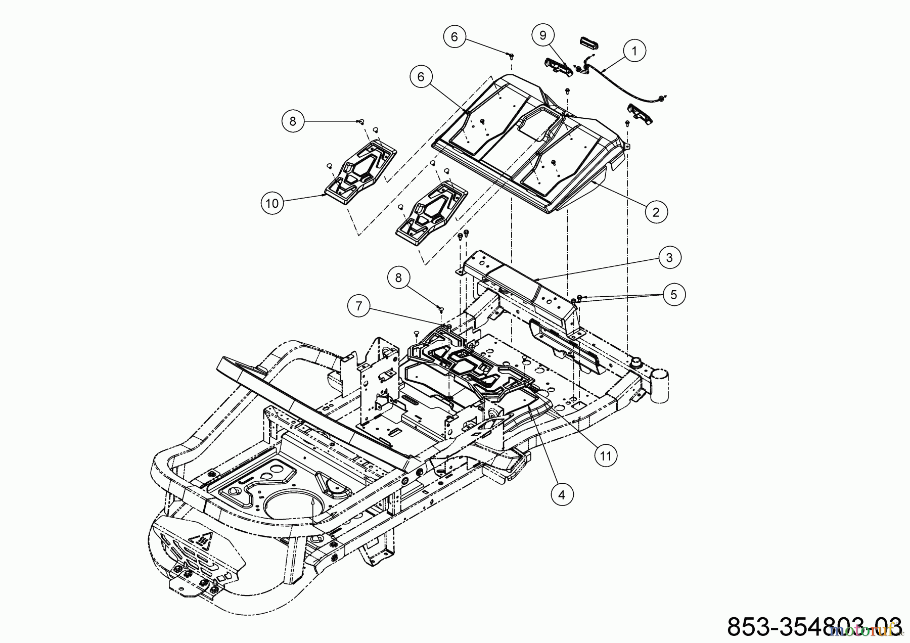  Cub Cadet Zero Turn XZ6 S107 17AAGBYE603 (2022) Trittbrett