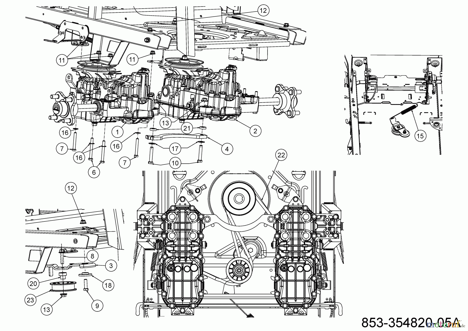  Cub Cadet Zero Turn XZ5 L137 17AIEAC3603 (2023) Fahrantrieb