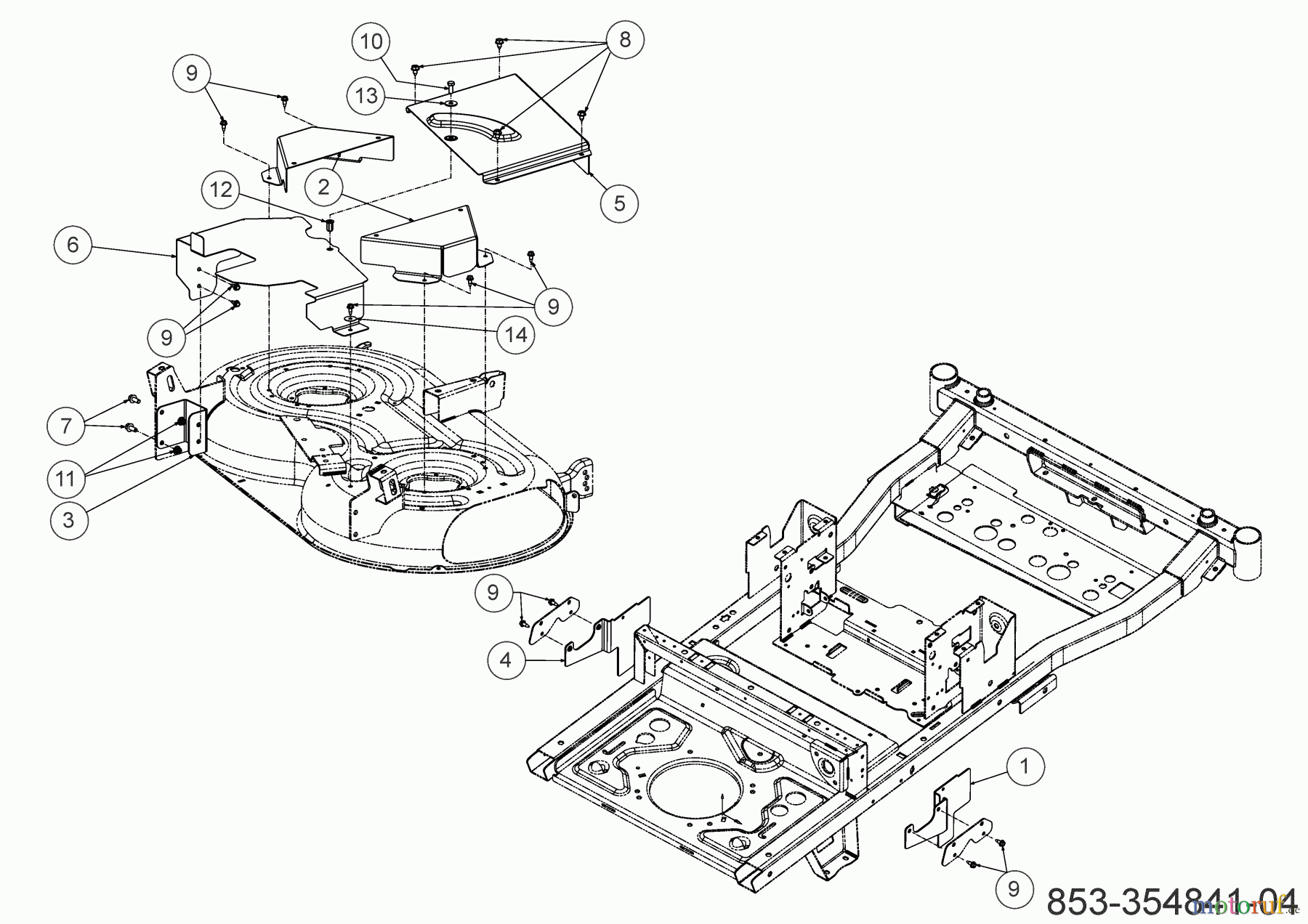  Cub Cadet Zero Turn XZ5 L107 17BAEACS603 (2023) Mähwerksabdeckung