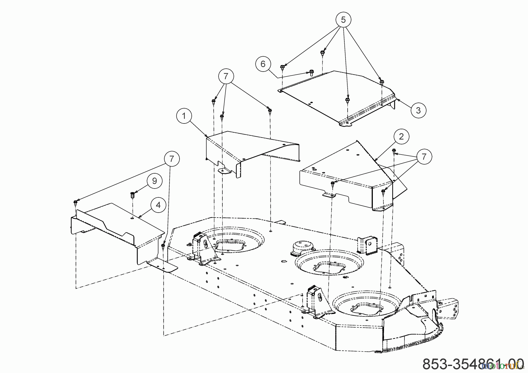  Cub Cadet Zero Turn XZ5 L137 17AIEAC3603 (2023) Mähwerksabdeckung