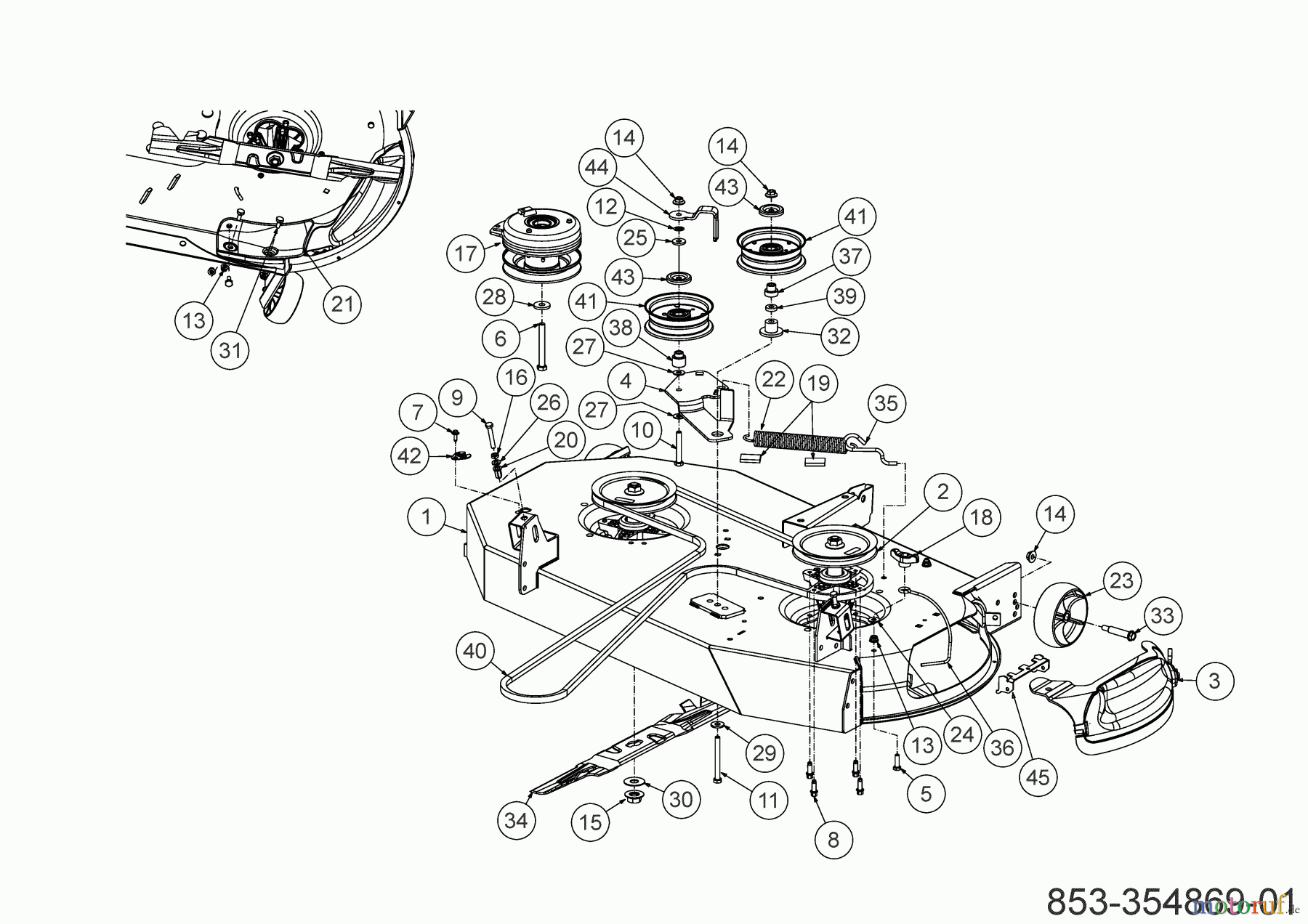  Cub Cadet Zero Turn XZ6 S117 17AIGBYN603 (2023) Mähwerk