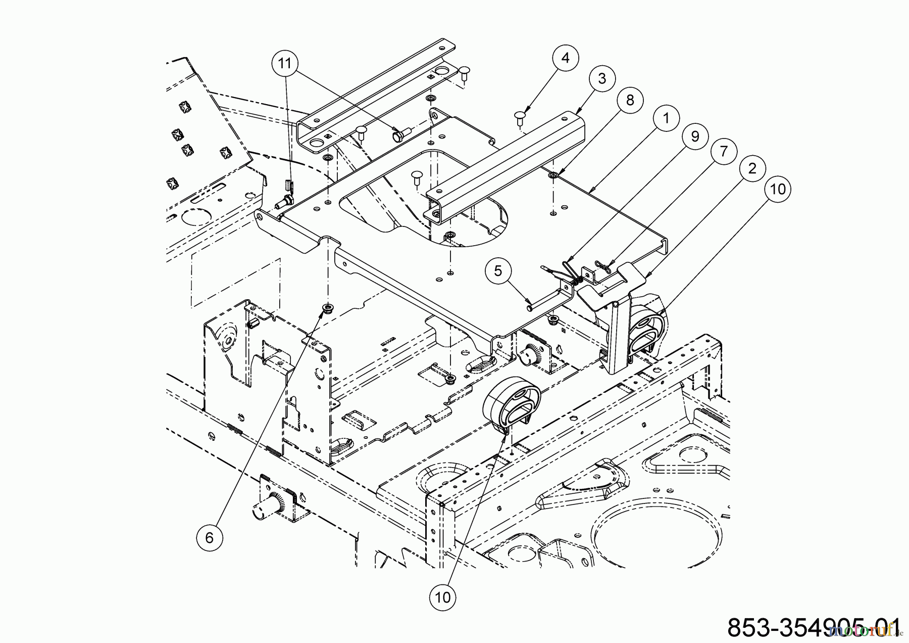  Cub Cadet Zero Turn XZ8 S122 ULTIMA 47AICAB6603 (2023) Sitzträger, Sitzverstellung