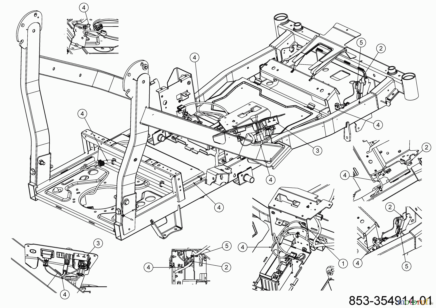  Cub Cadet Zero Turn XZ8 S137I ULTIMA 47ATCAB7603 (2023) Elektroteile