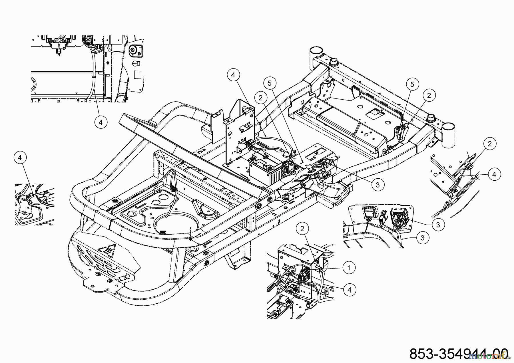  Cub Cadet Zero Turn XZ6 S107 17AAGBYE603 (2023) Elektroteile