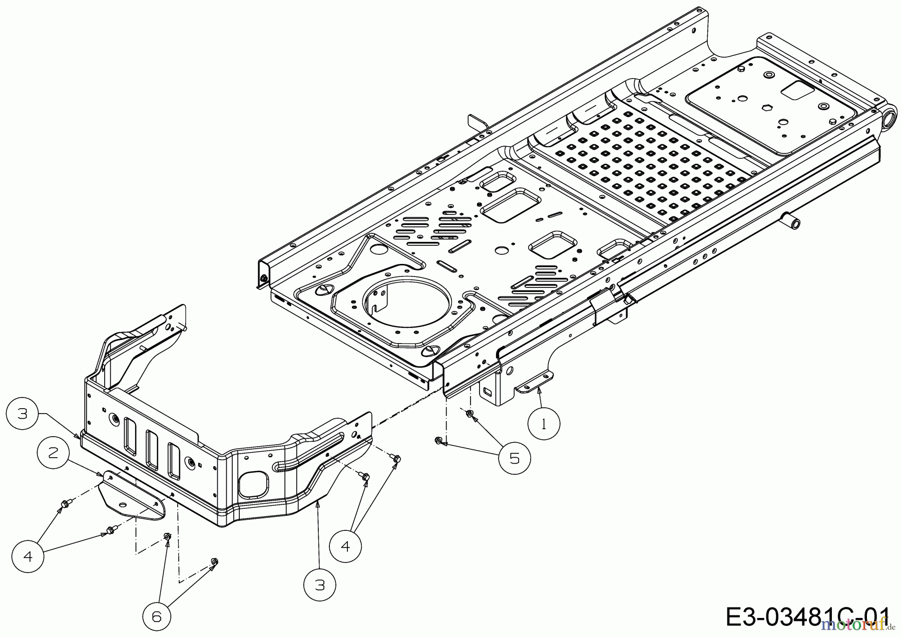  Cub Cadet Zero Turn XZ3 122 17CIDGHB603  (2021) Anhängekupplung, Rahmen