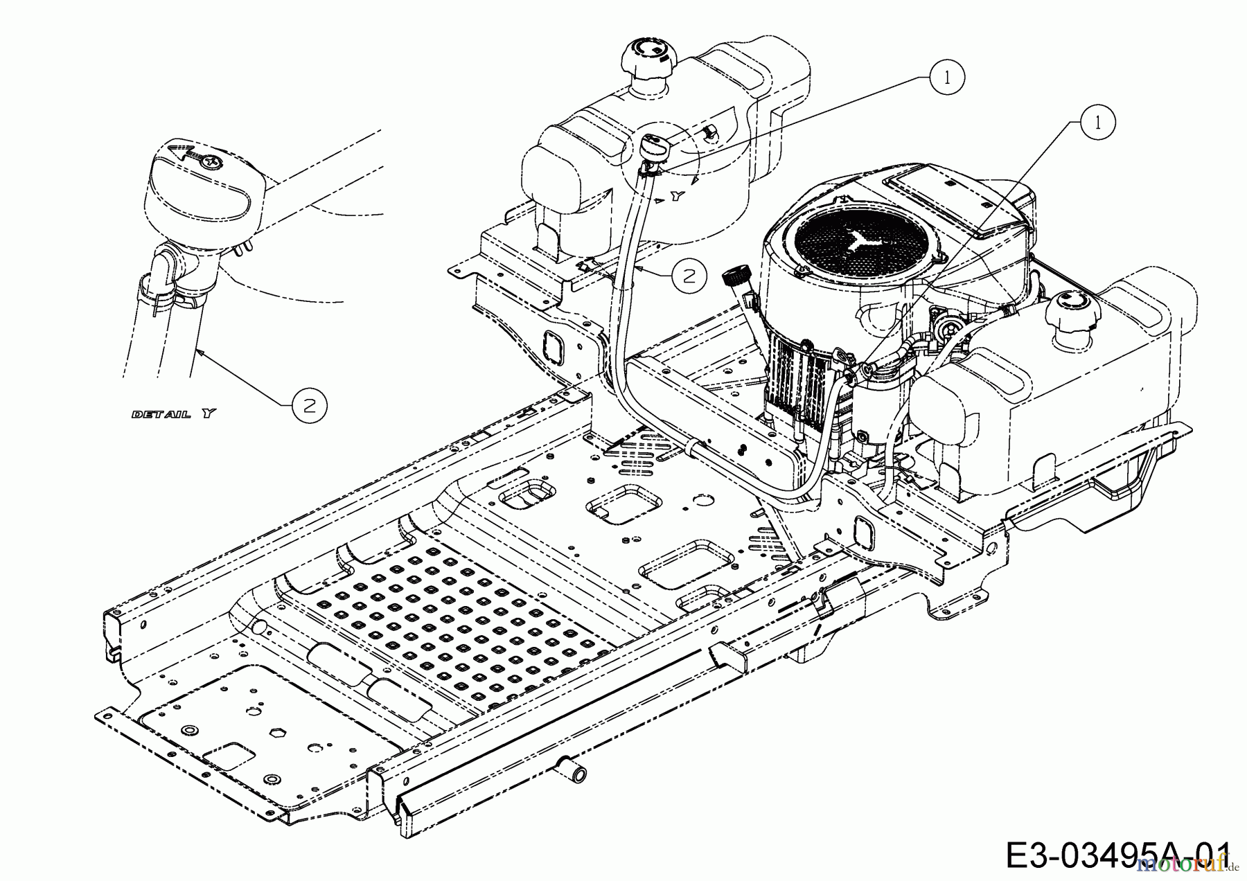  Cub Cadet Zero Turn XZ3 122 47AIDGHB603 (2022) Kraftstoffschlauch