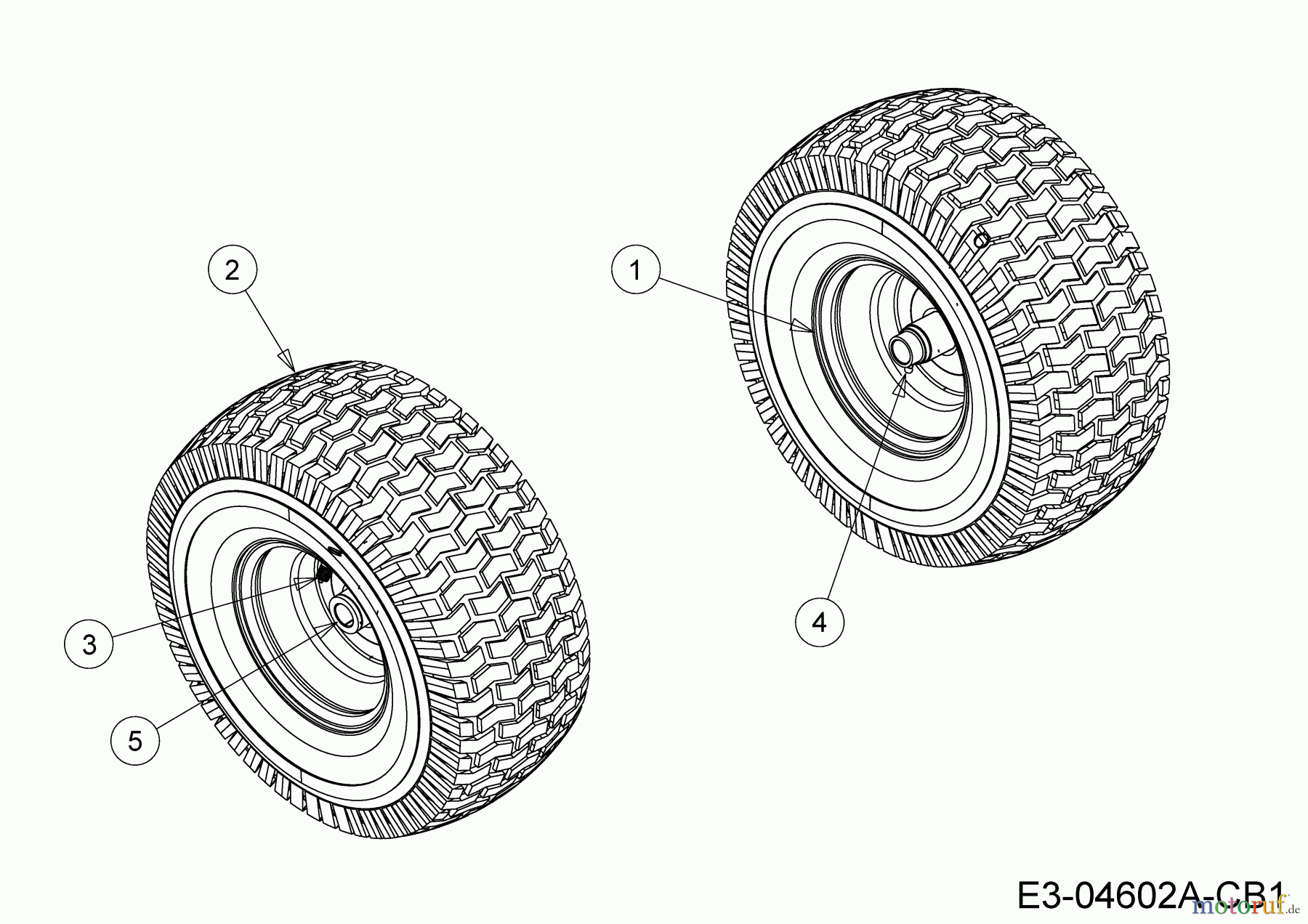  Cub Cadet Rasentraktoren LT1 NR92 13BB76DE603 (2021) Räder vorne 15x6