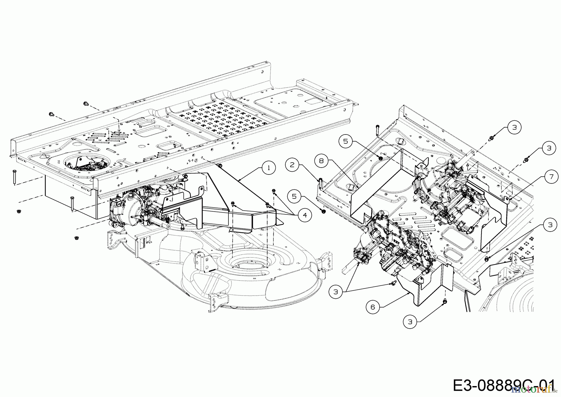  Cub Cadet Zero Turn XZ2 117I 17BWCBYT603  (2021) Abdeckungen Mähwerk T (46