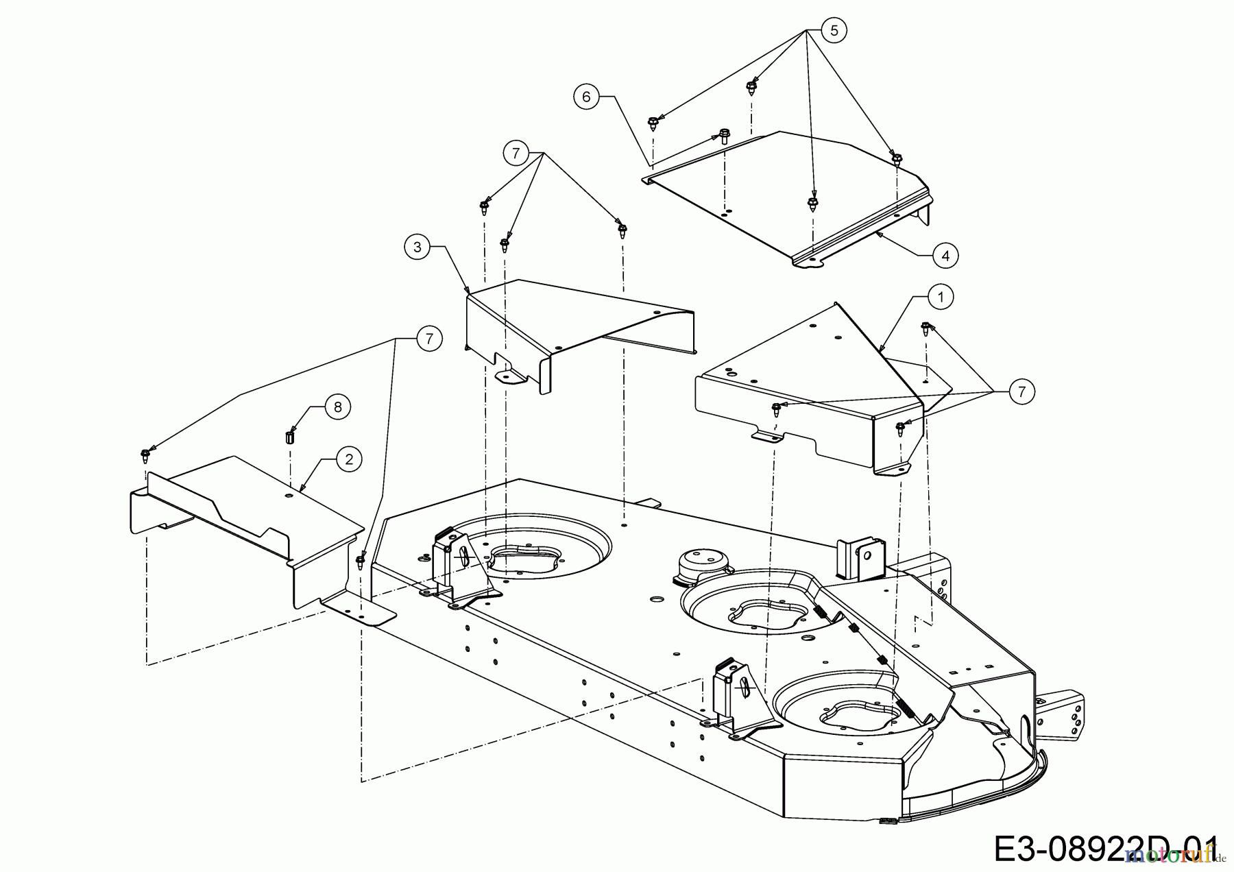  Cub Cadet Zero Turn XZ5 L137 17AIEACI603 (2021) Mähwerksabdeckung