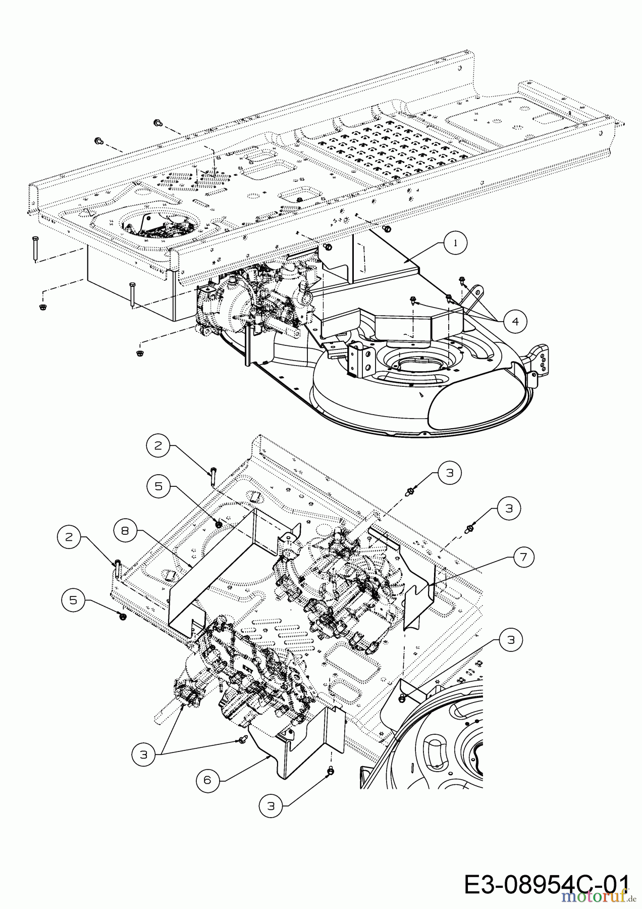  Cub Cadet Zero Turn XZ2  107I 17BWCBYS603 (2021) Mähwerksabdeckung