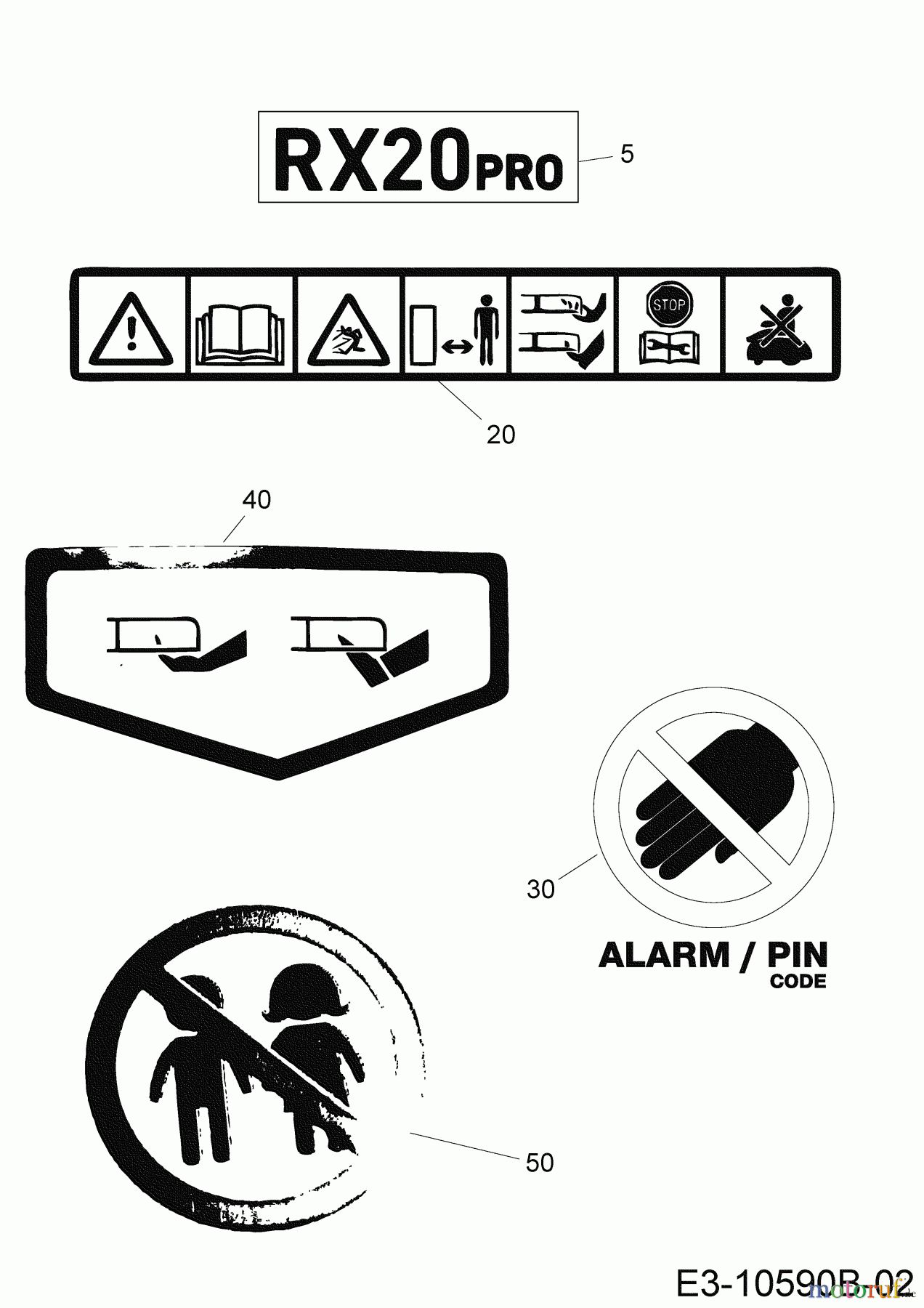  Robomow Mähroboter RX20 PRO 22AXDAHD619 H (2020) Aufkleber