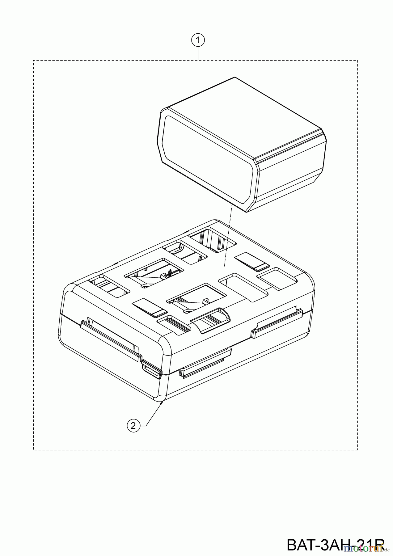  Robomow Mähroboter RK1000 PRO 22AKFAFA619  (2021) Batterie und Gehäuse