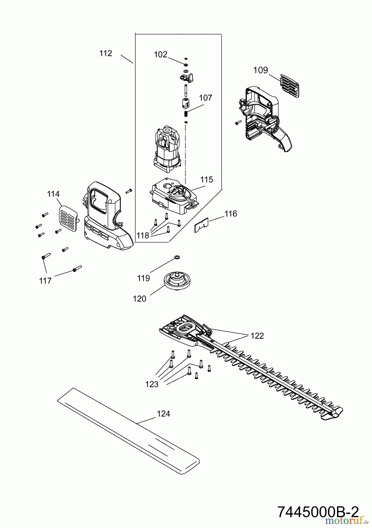  Wolf-Garten Elektroheckenscheren HSE 55 V 41AFMFEX650  (2019) Elektromotor, Messer