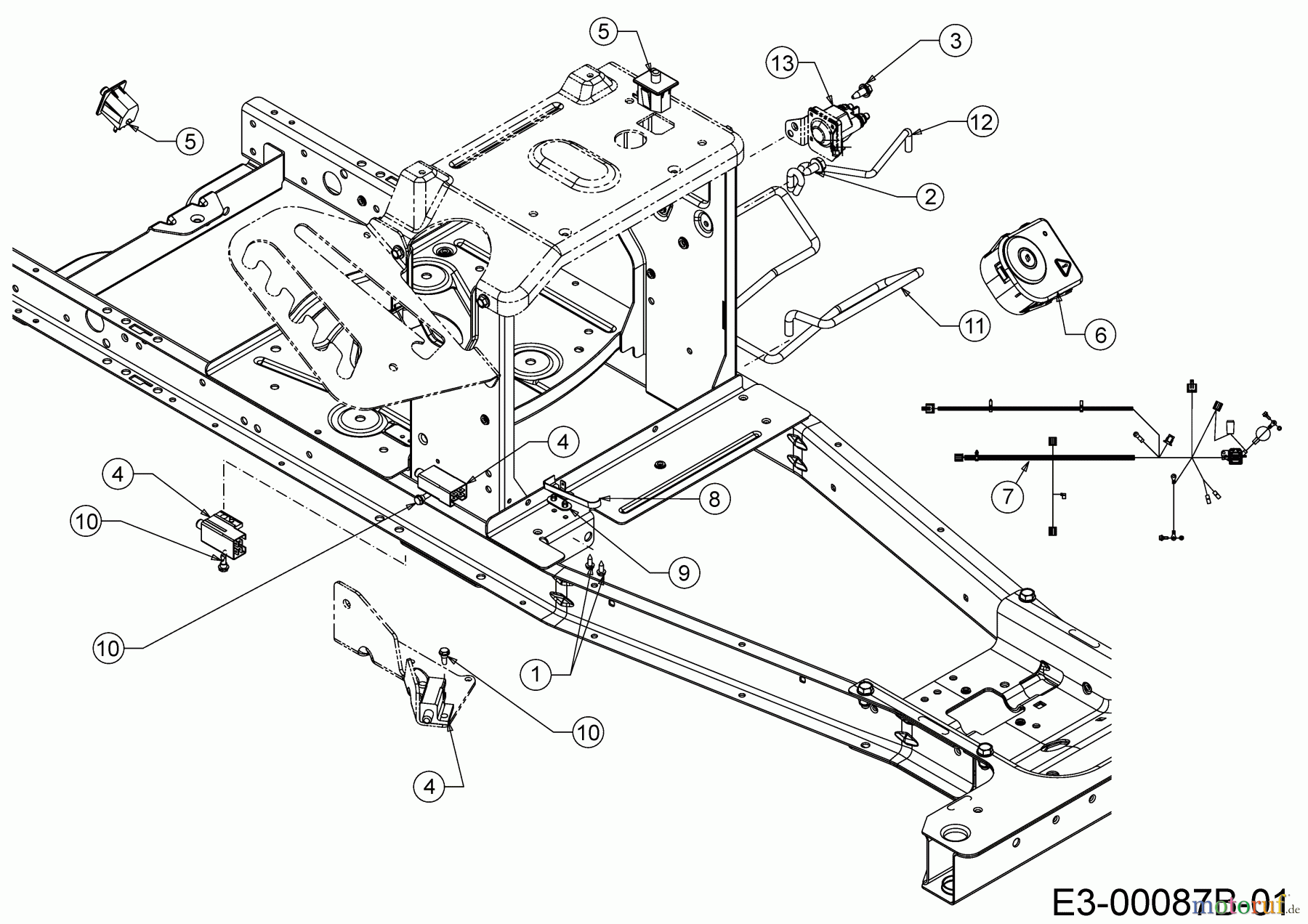  Wolf-Garten Rasentraktoren Scooter Pro 13C226HD650  (2020) Elektroteile