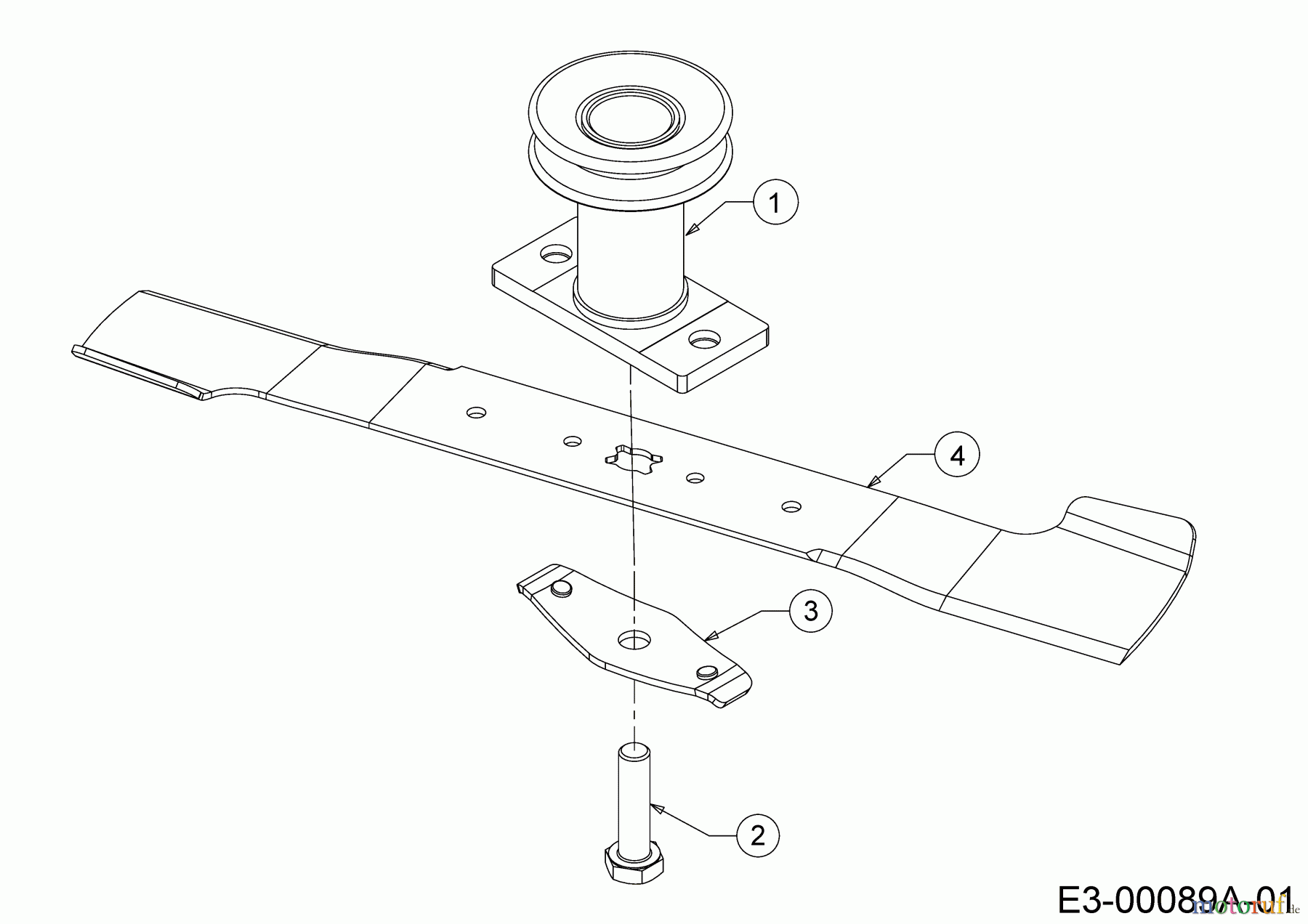  Wolf-Garten Motormäher mit Antrieb Expert 530 A 12C-PUKC650 (2020) Messer, Messeraufnahme