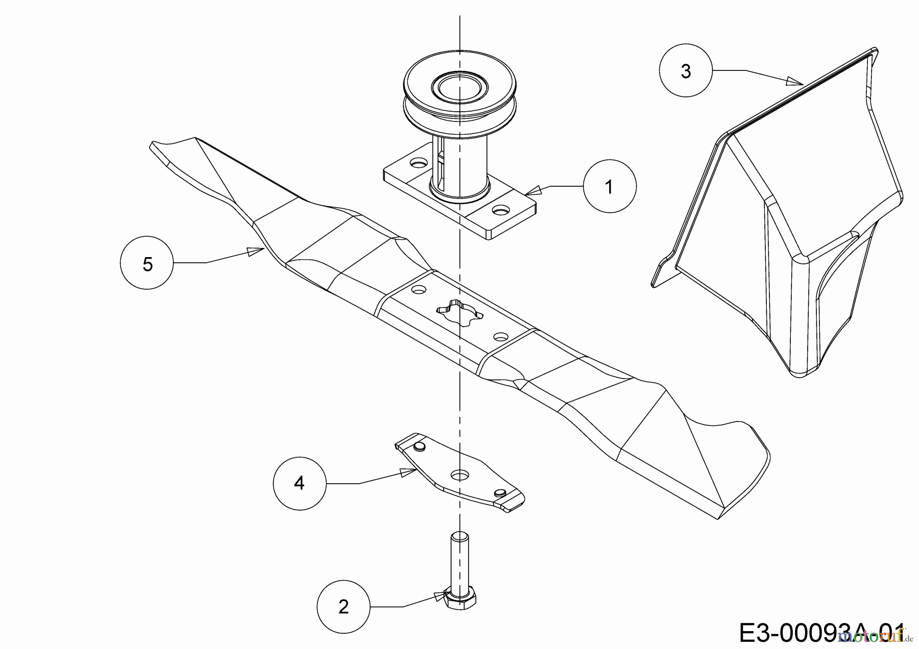  Wolf-Garten Motormäher mit Antrieb WA 46 A 12A-TO5B650  (2020) Messer, Messeraufnahme, Mulchstopfen