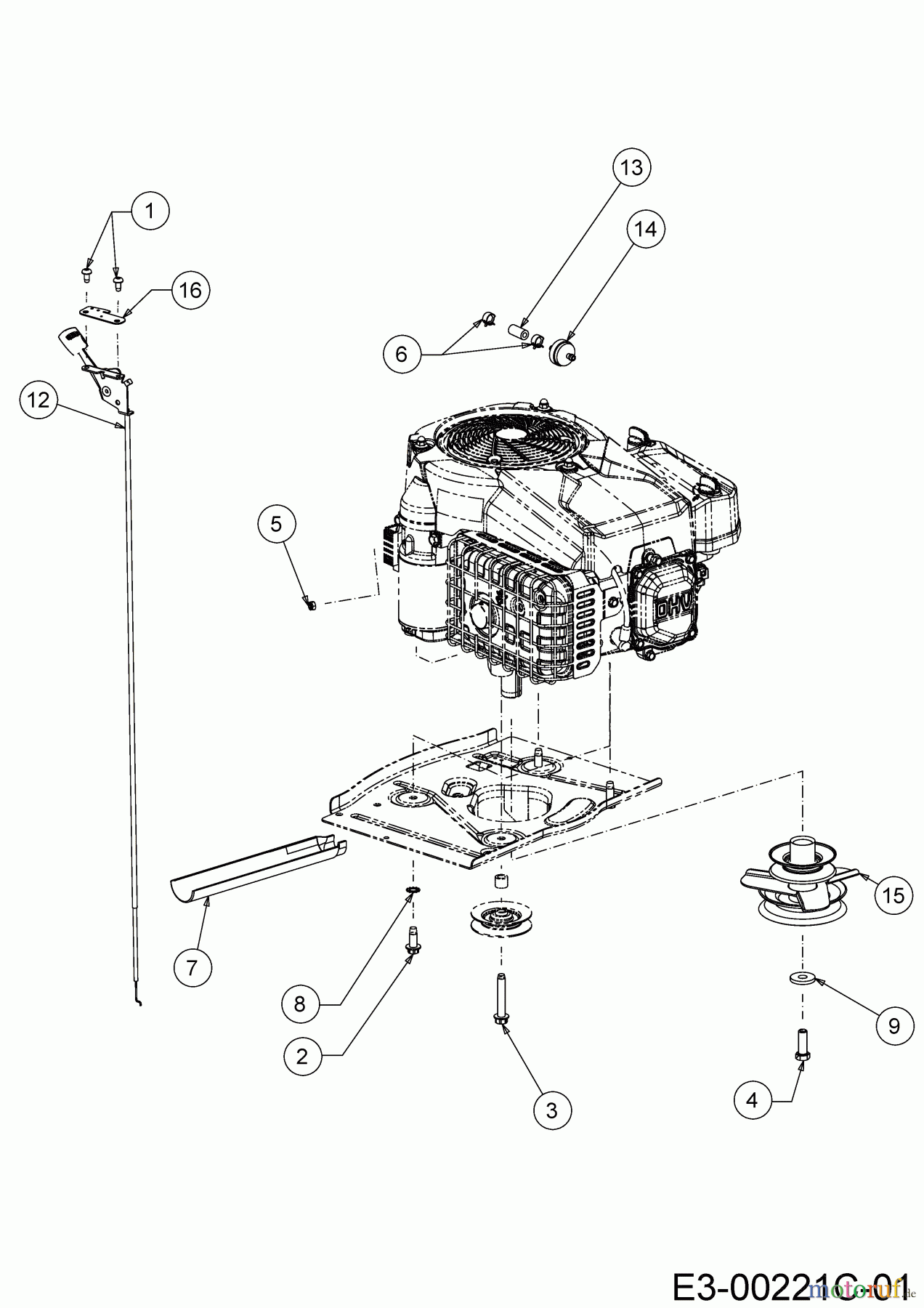  Wolf-Garten Rasentraktoren Scooter Pro 13A726HD650  (2020) Choke- und Gaszug, Motorkeilriemenscheibe, Motorzubehör