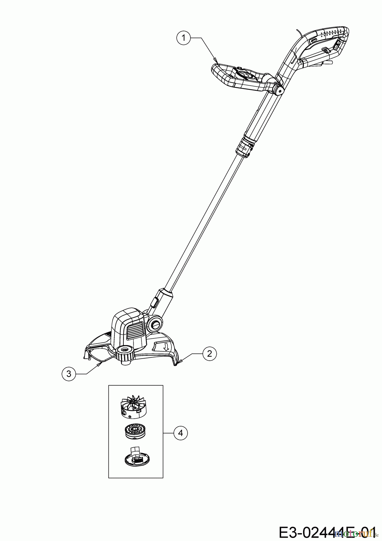  Wolf-Garten Elektrotrimmer LYCOS E/500 T 41AE5TET650 (2020) Grundgerät