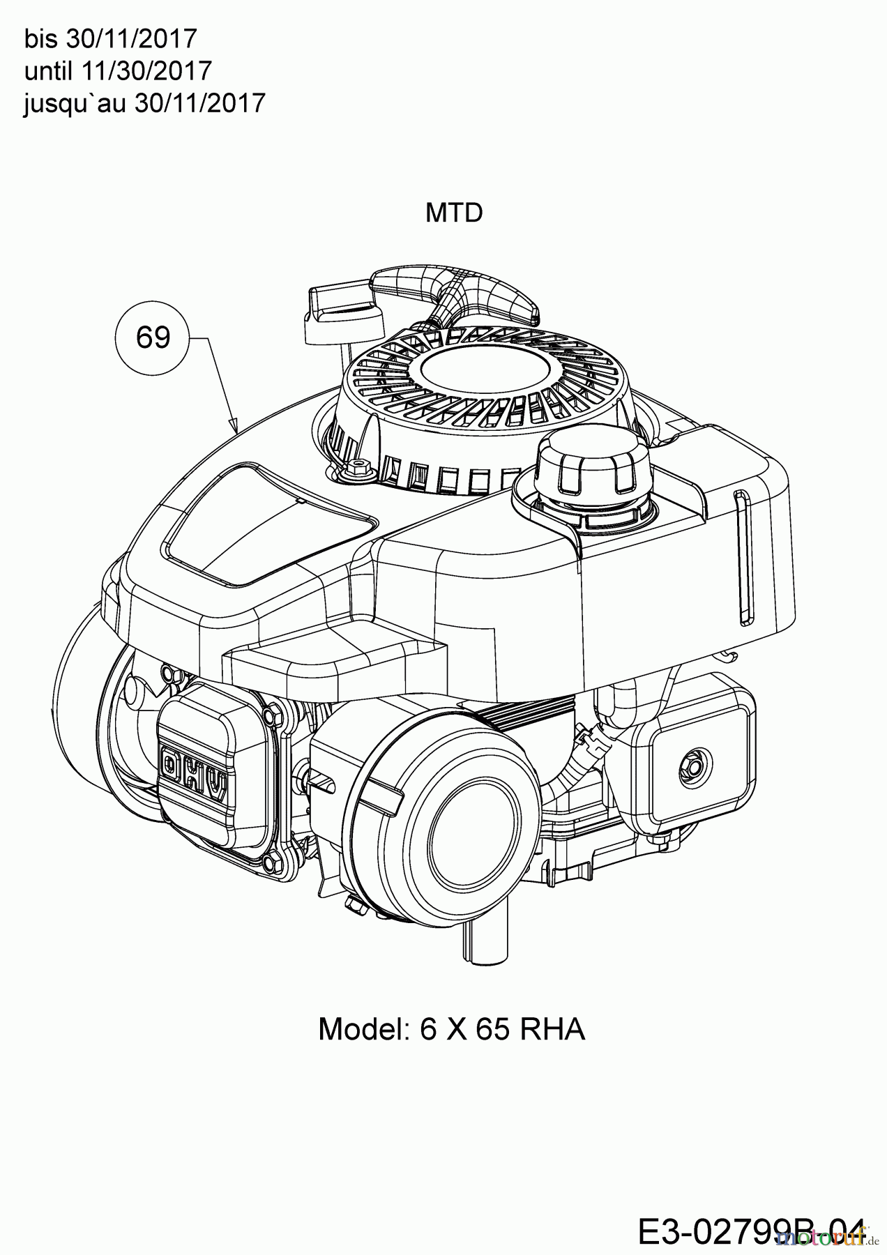  Wolf-Garten Motormäher mit Antrieb Expert 460 AE 12AETUS7650  (2018) Motor MTD bis 30/11/2017