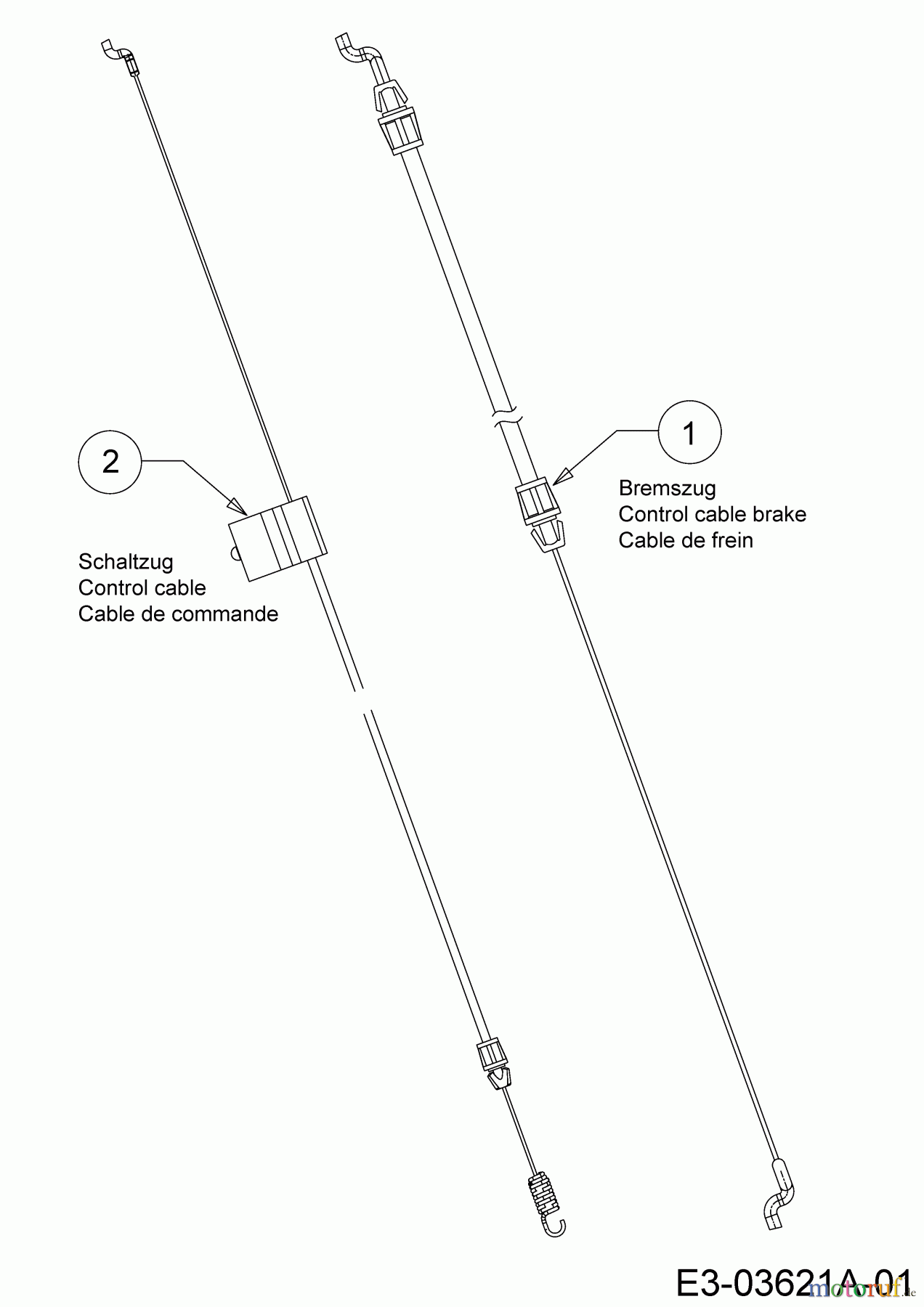  Wolf-Garten Motormäher mit Antrieb AT 460 AHHW 12A-TVCQ650  (2018) Bowdenzüge