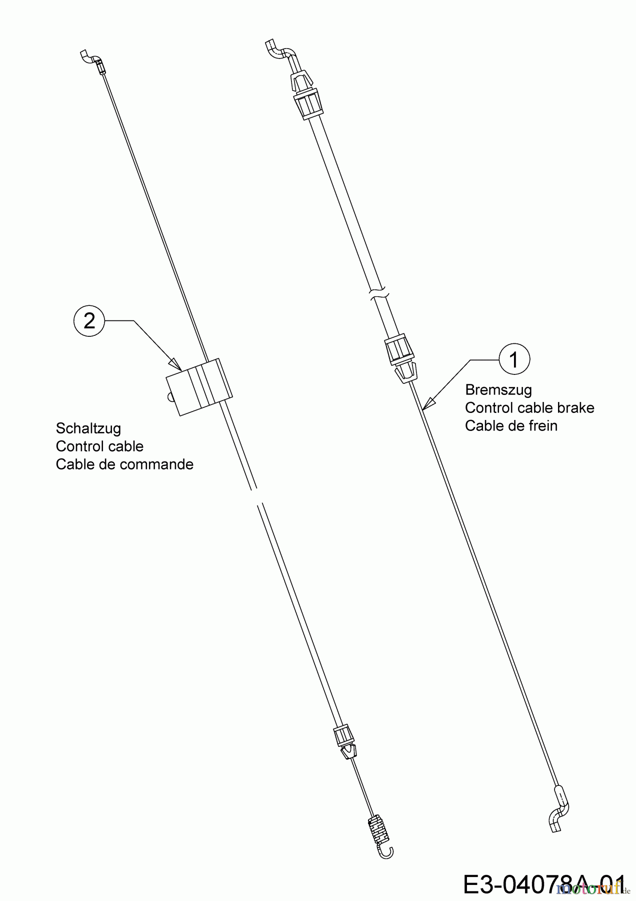  Wolf-Garten Motormäher mit Antrieb AT 420 AHHW 12B-LVCQ650  (2020) Bowdenzüge