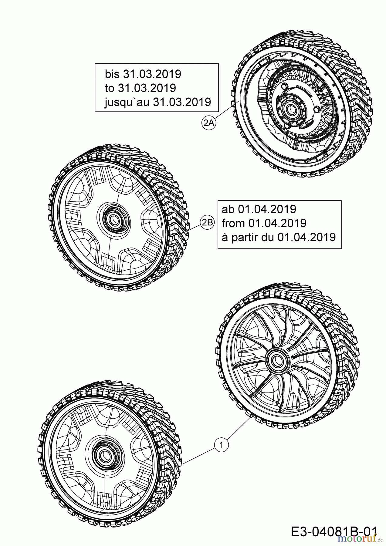  Wolf-Garten Motormäher mit Antrieb Expert 530 A 12C-PUKC650 (2020) Räder