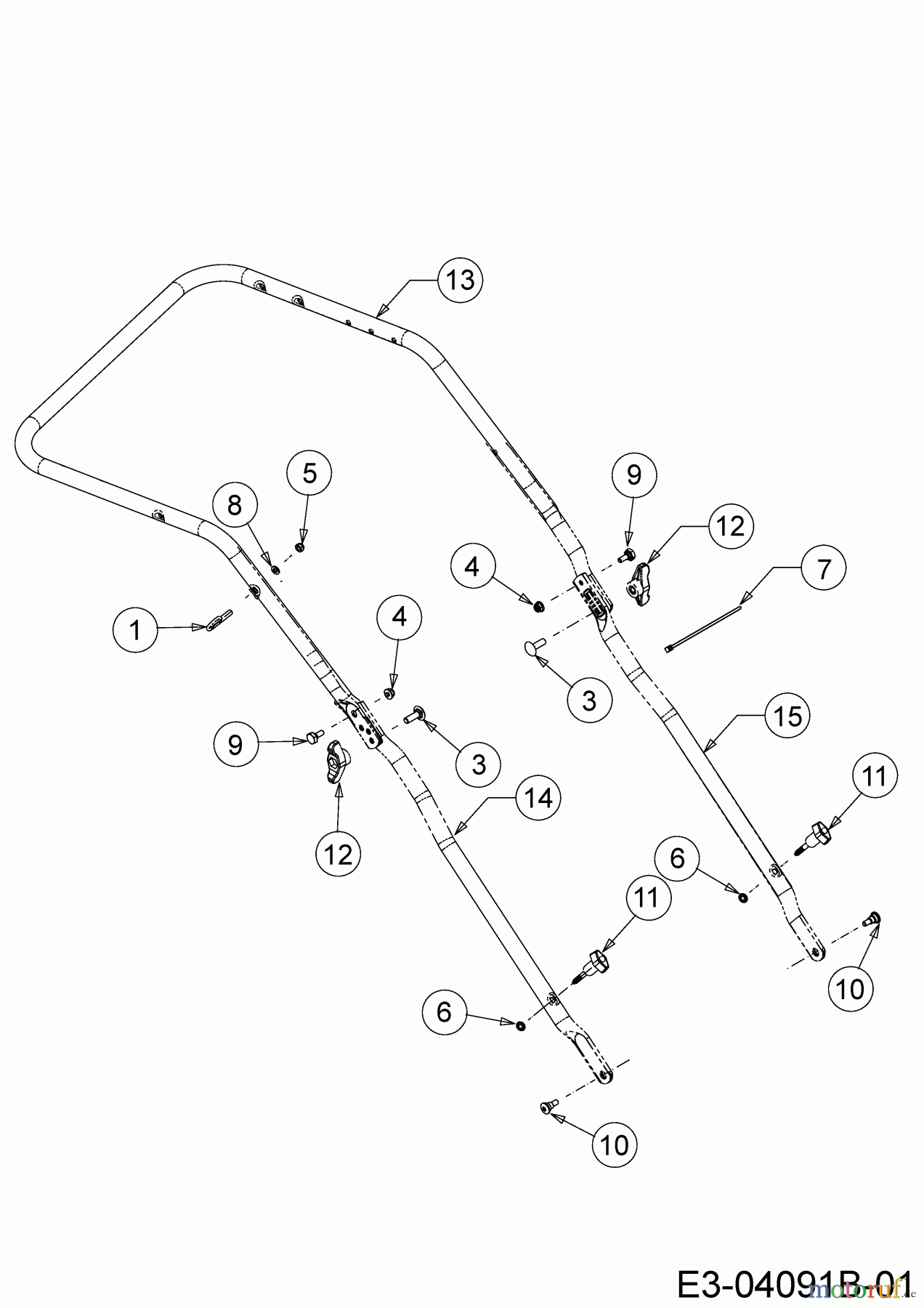  Wolf-Garten Motormäher mit Antrieb AT 5300 AHW 12C-PRJ6650  (2019) Holm