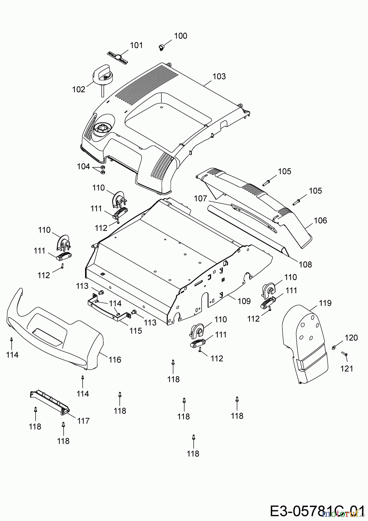  Wolf-Garten Motorvertikutierer Expert UV 40 B 16BG8D0F650  (2019) Vertikutierergehäuse