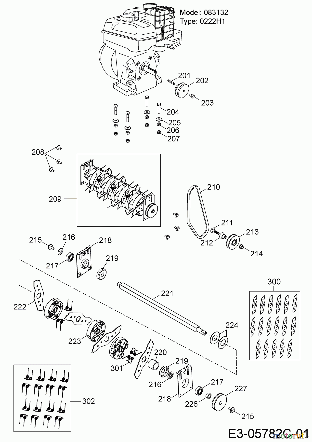  Wolf-Garten Motorvertikutierer Expert UV 40 B 16BG8D0F650  (2019) Keilriemen, Messerwalze, Motor