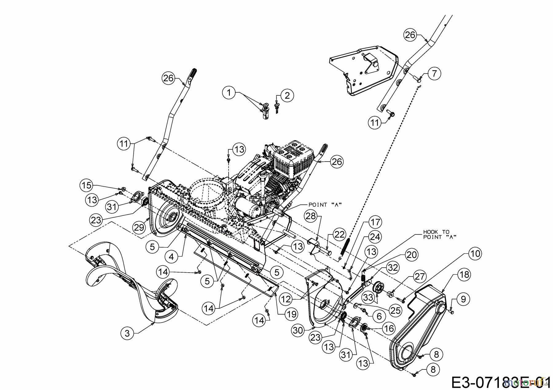  Wolf-Garten Schneefräsen SF 53 31A-2M1E650  (2020) Fräsgehäuse, Schnecke, Unterholm