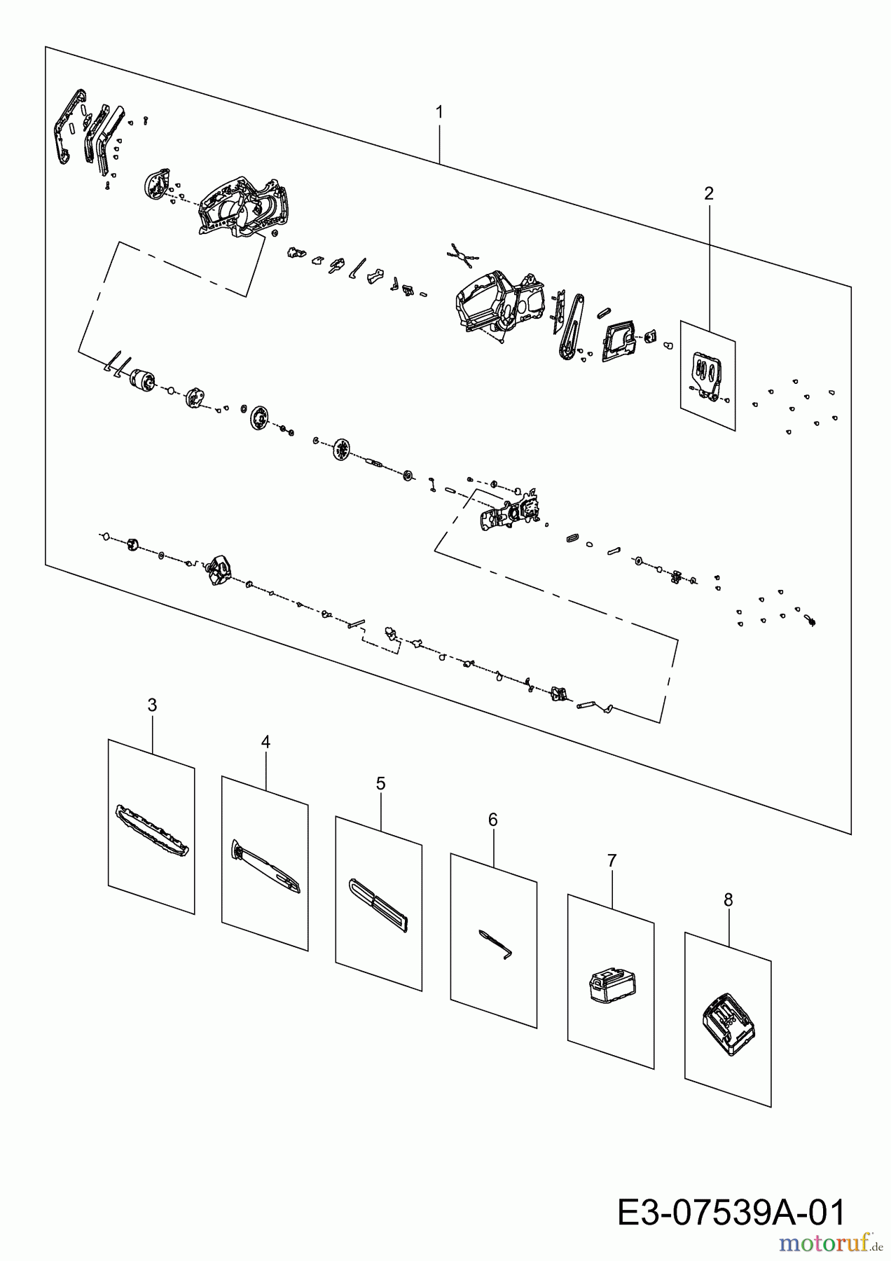  Wolf-Garten Akkukettensägen Li-Ion Power CSA 700 41AO05-M650  (2018) Grundgerät