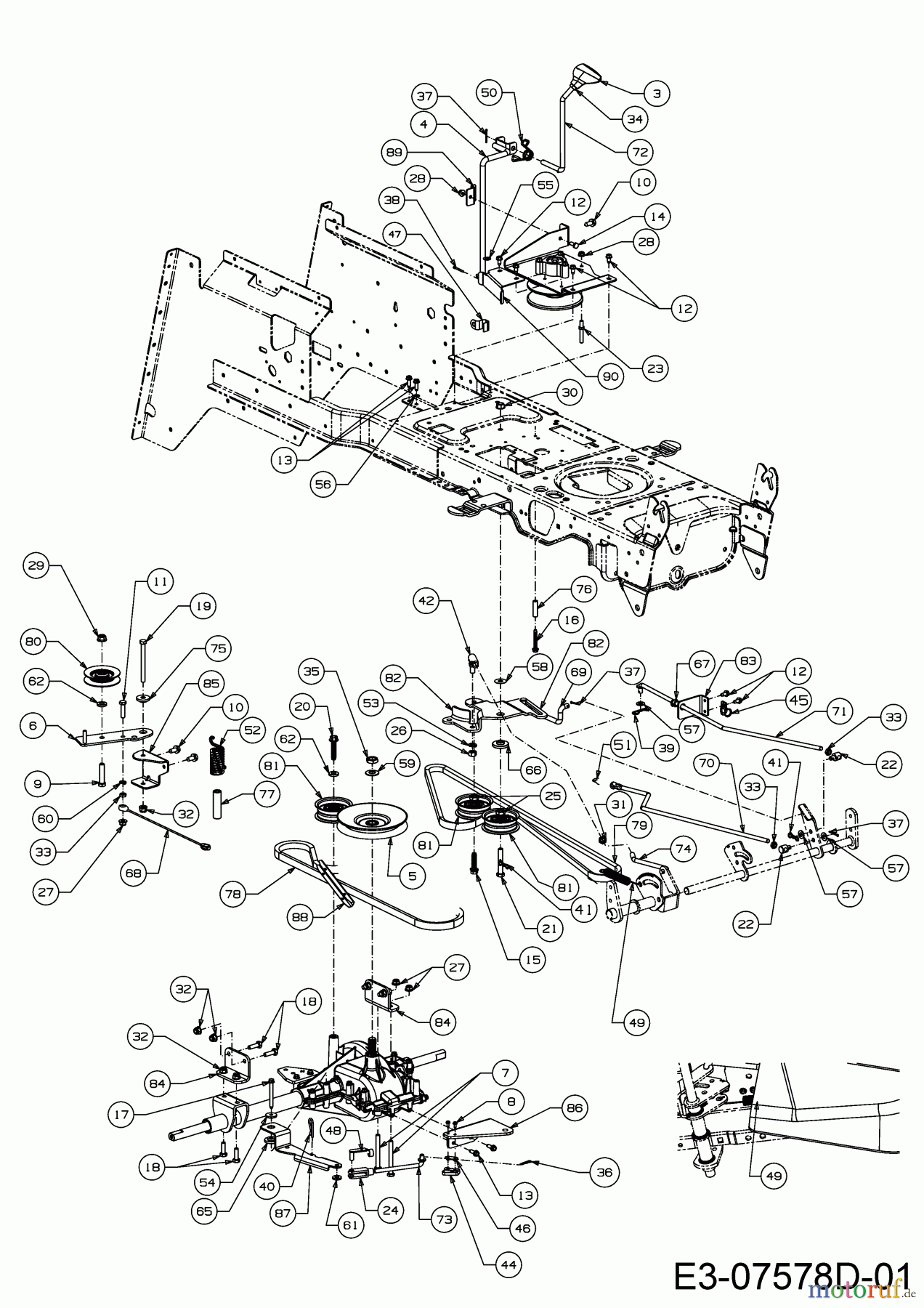  Wolf-Garten Rasentraktoren Expert 105.165 A 13HN90WN650  (2016) Fahrantrieb