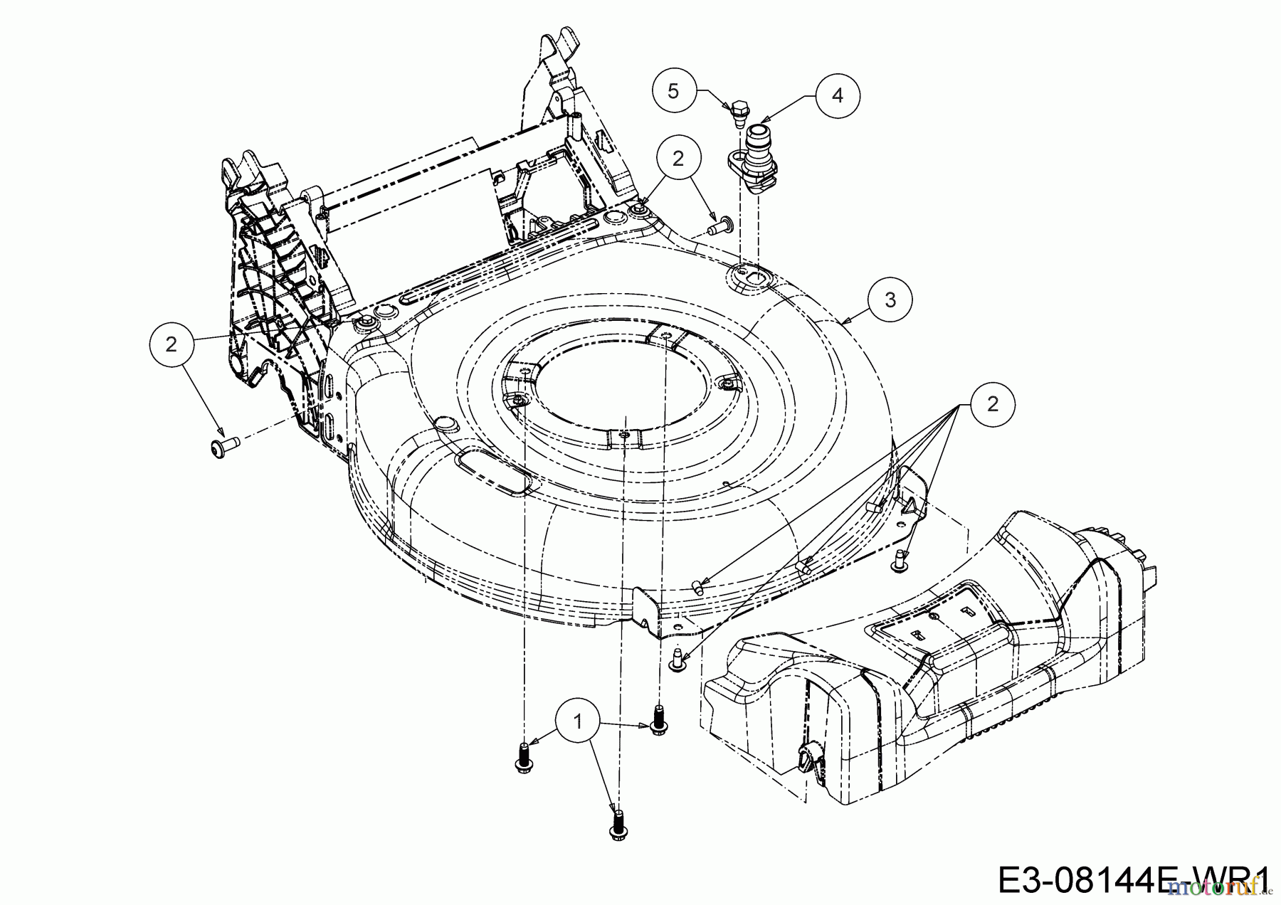  Wolf-Garten Motormäher mit Antrieb A 460 ASPHW 12BWTV5E650 (2020) Mähwerksgehäuse