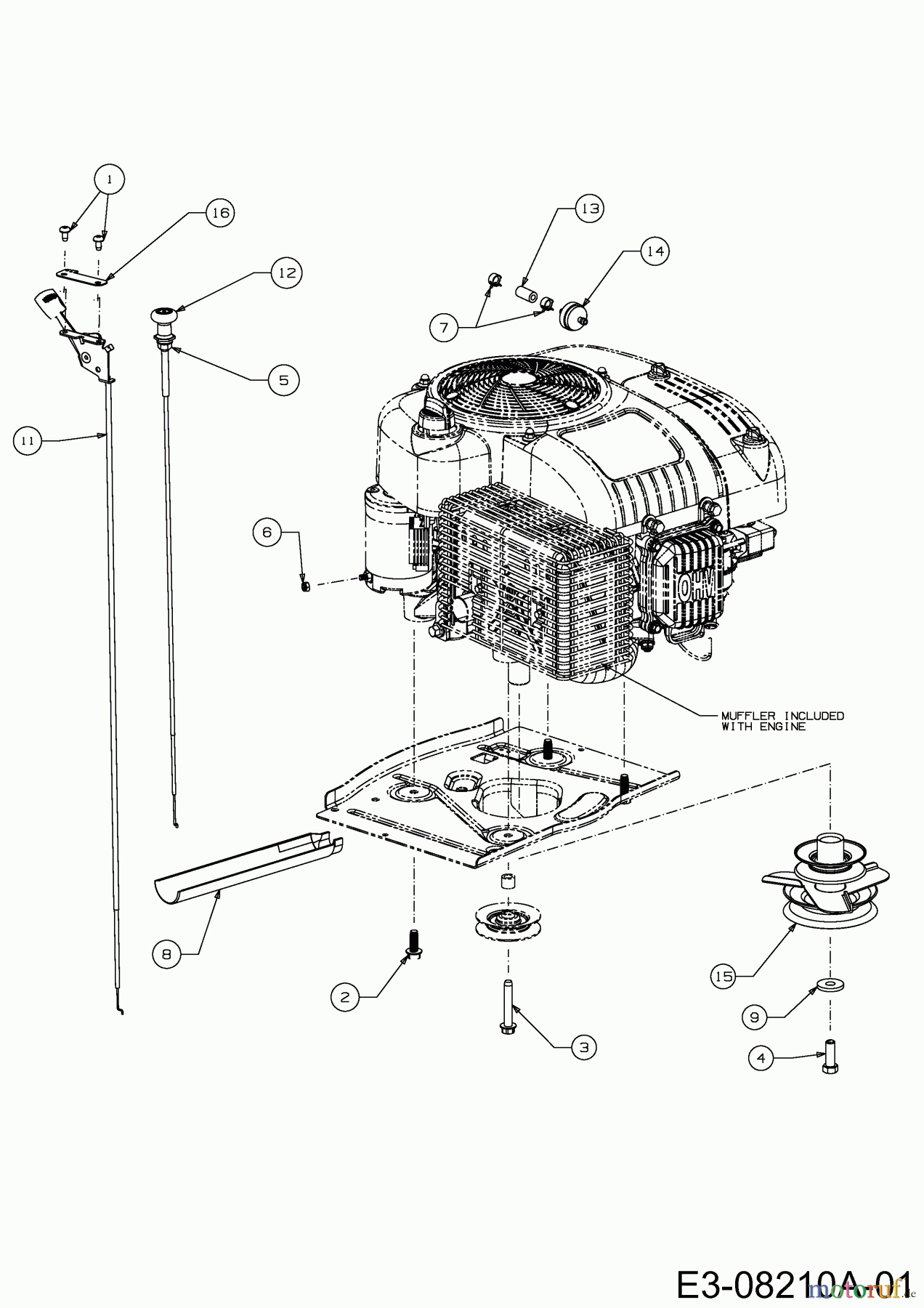  Wolf-Garten Rasentraktoren Scooter Pro 13B226ED650  (2014) Choke- und Gaszug, Motorzubehör