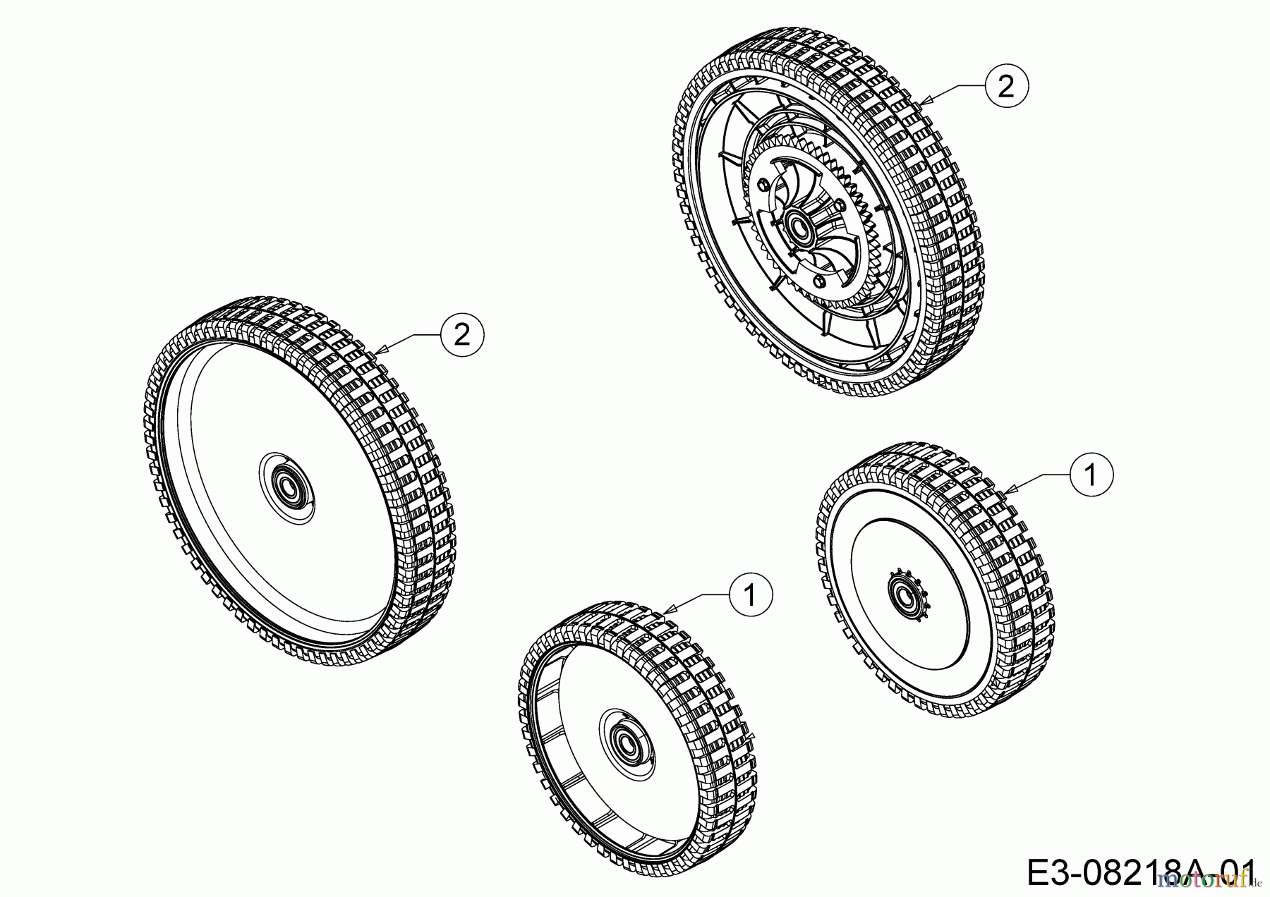  Wolf-Garten Motormäher mit Antrieb WA 53 AHW 12A-PV5L650  (2020) Räder