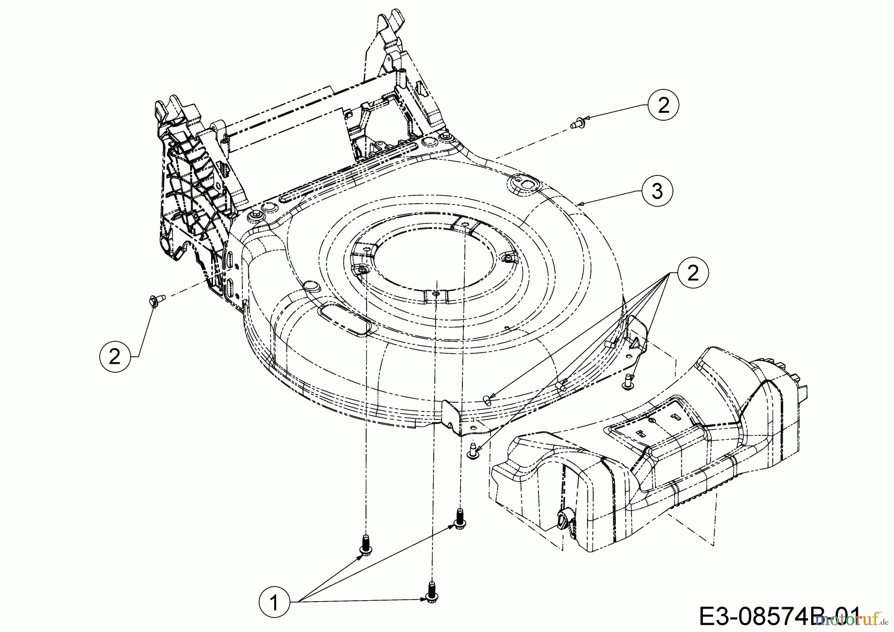  Wolf-Garten Motormäher A 4200 11A-LOSC650 (2019) Mähwerksgehäuse