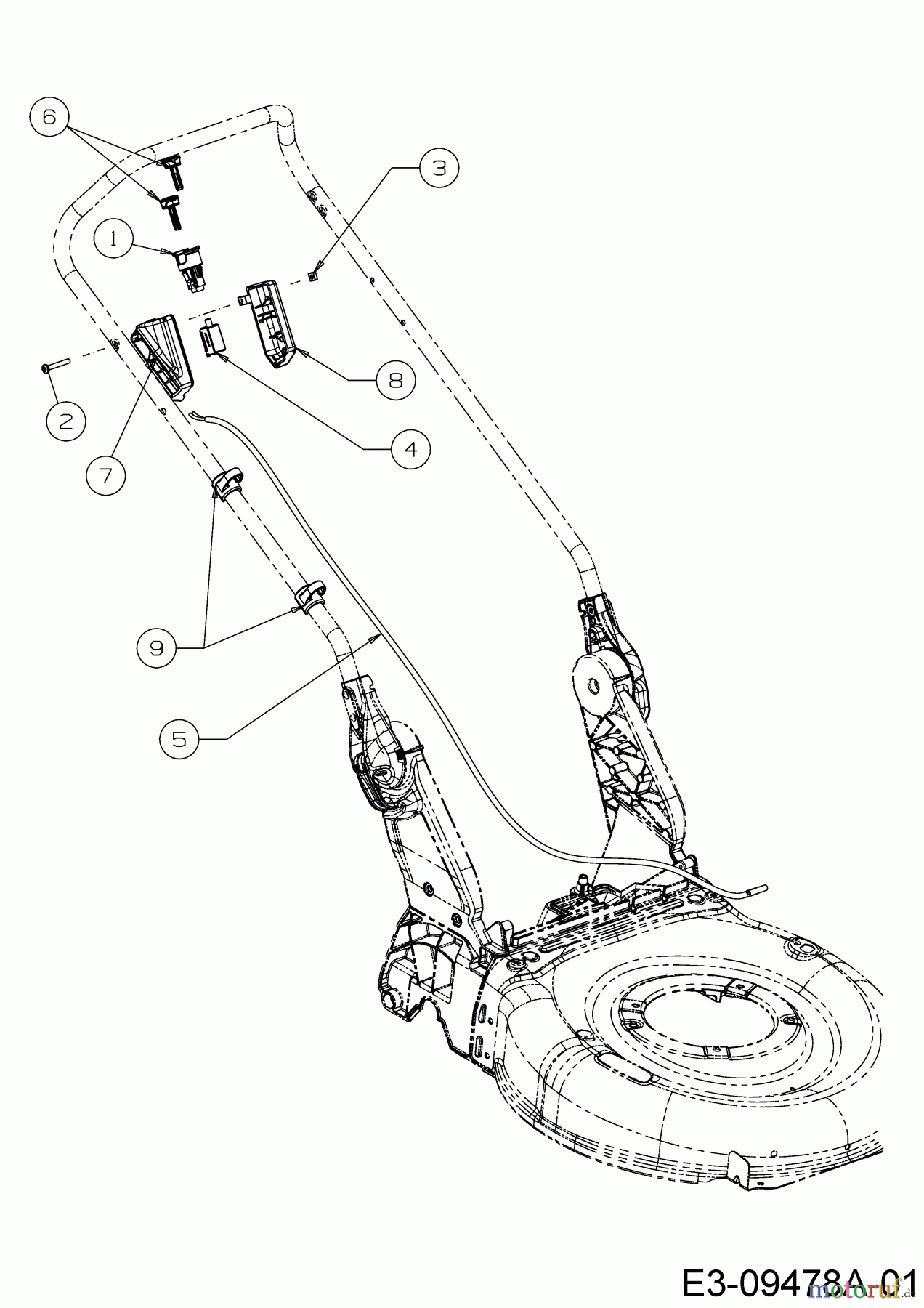  Wolf-Garten Motormäher mit Antrieb Expert 53 BA V IS 12BGQ56J650  (2017) Elektroteile, Zündschloss