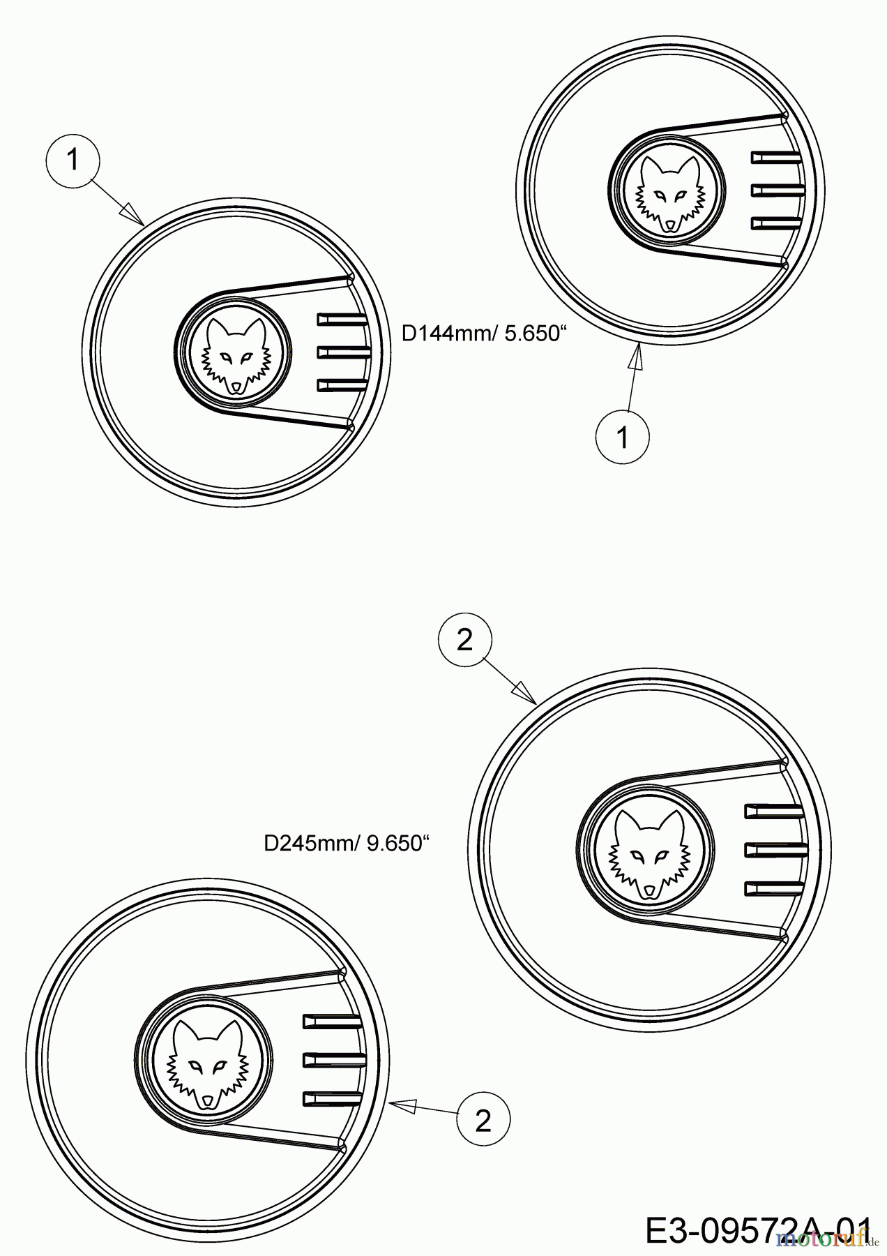  Wolf-Garten Motormäher mit Antrieb Expert 46 BA V HW 12ABTV5E650  (2020) Radkappen